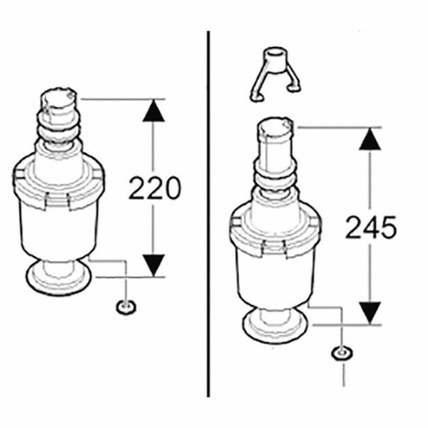 Lot De 2 Joints Silicone Étanchéité Siphon Réservoir WC 34 X 65 X 3 Mm – Anti-Fuite Chasse D'Eau Profonde – Remplacement Facile