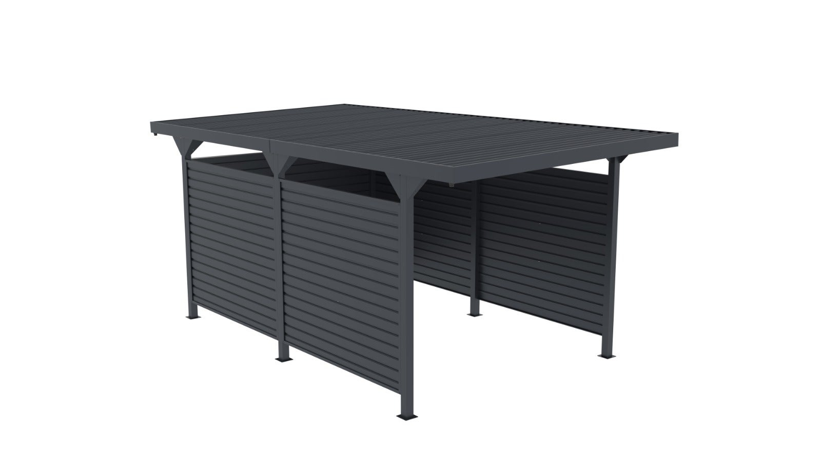 Wiata samochodowa Carport Georg z blachami bocznymi 549 x 287 x 238 Corciano