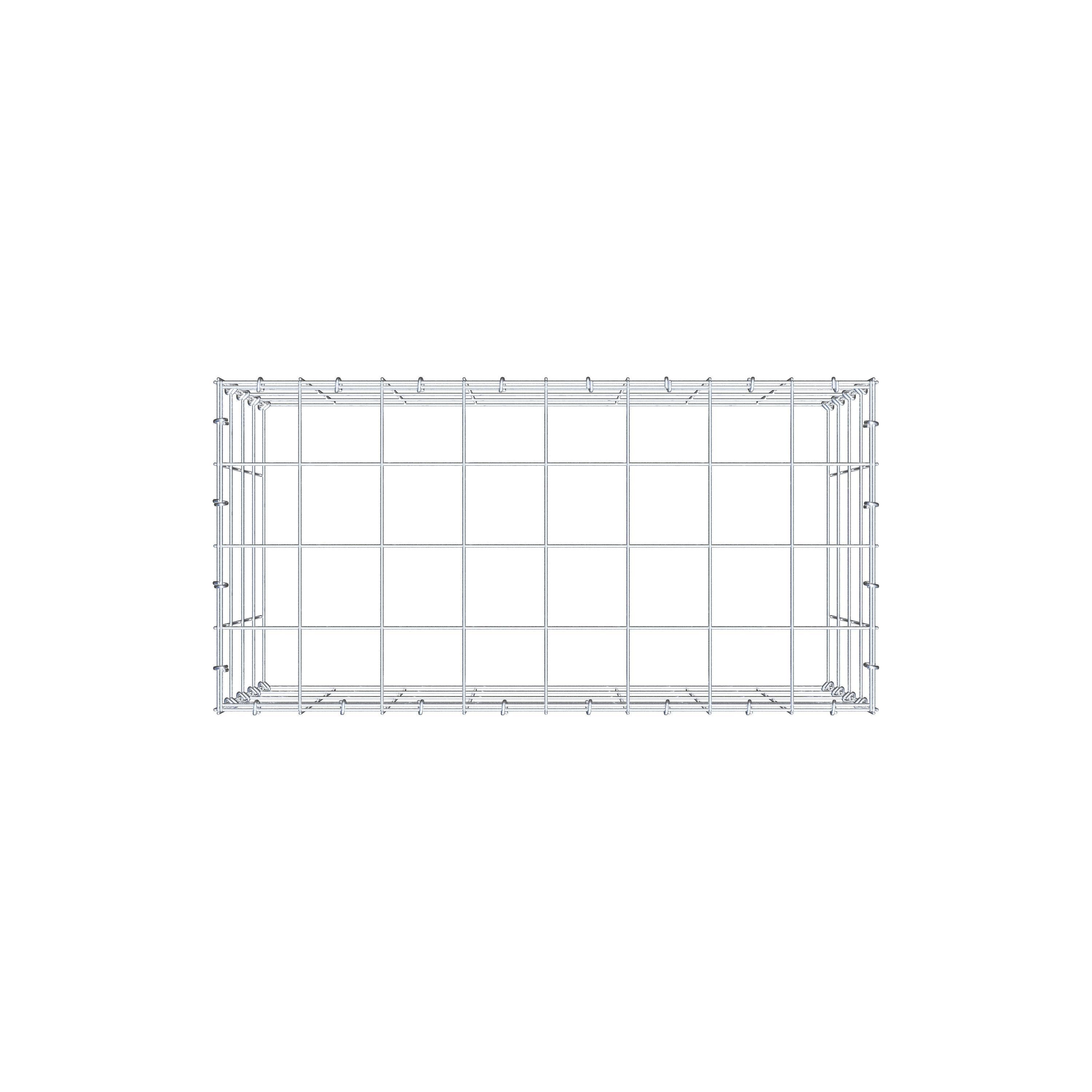 Gavión para apilar en acero galvanizado 80x40x40cm (LxAxP), malla 10 x 10cm, Anillo en C, sin rejilla inferior - 9