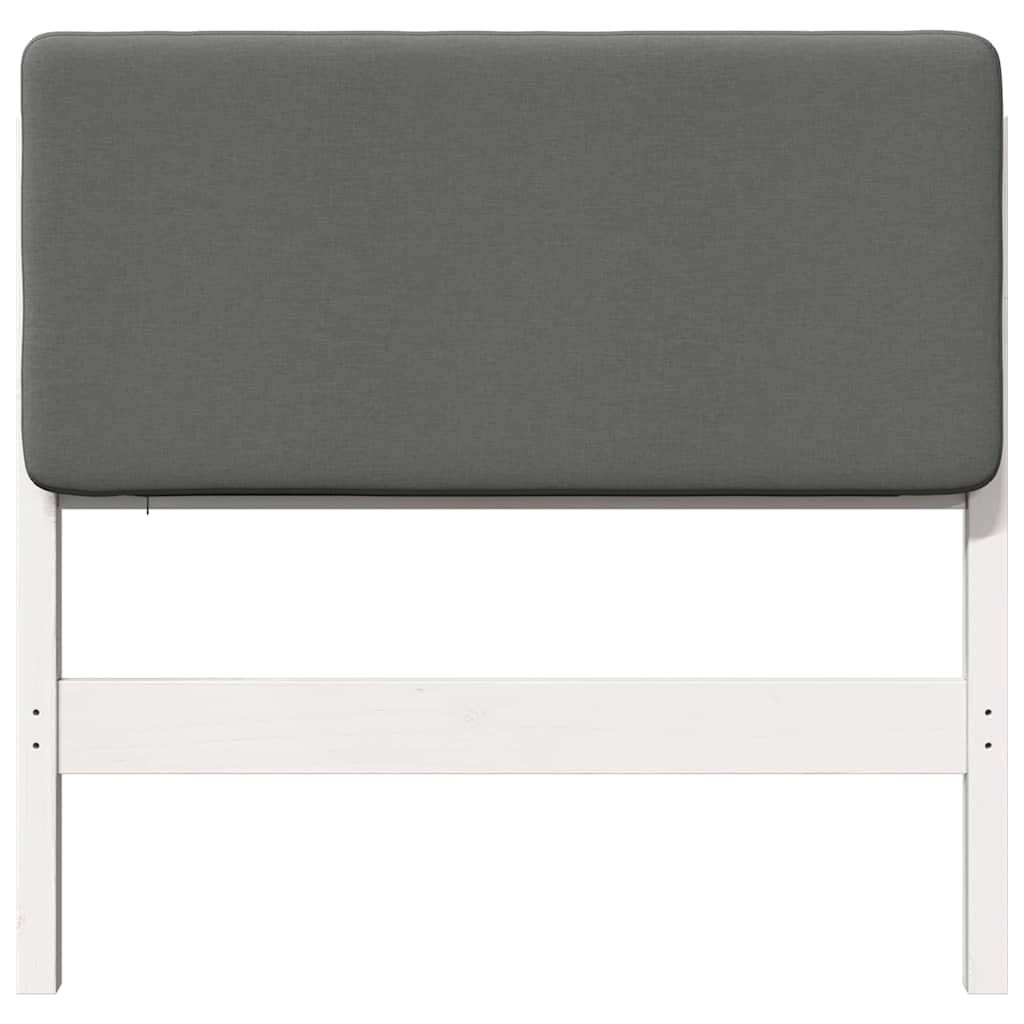 Cabeceira estofada com cabeceira Branco e Cinza Claro 90 cm vidaXL - 4