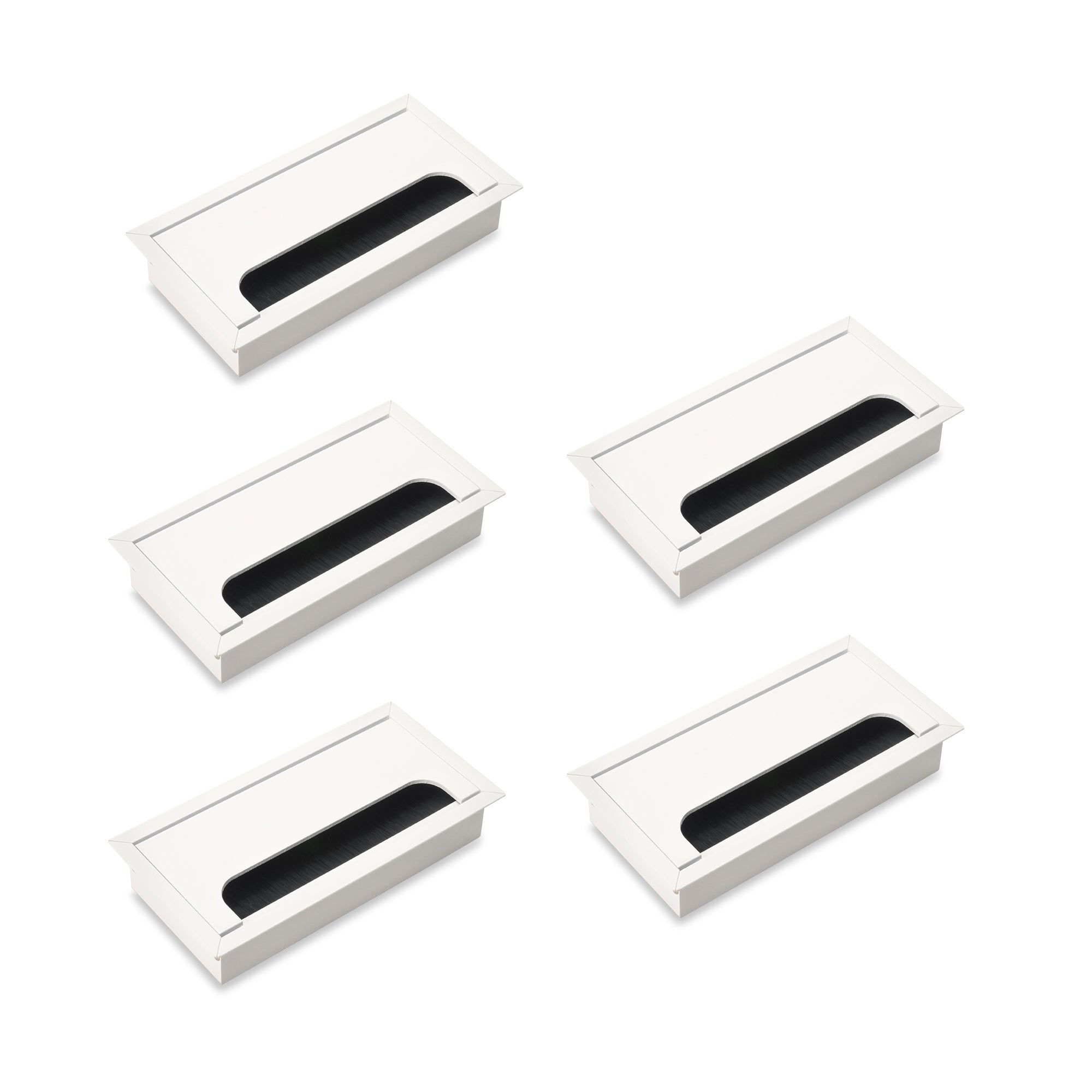 Emuca Lot de 5 Passe-câbles pour tables Quadrum, rectangulaires ...