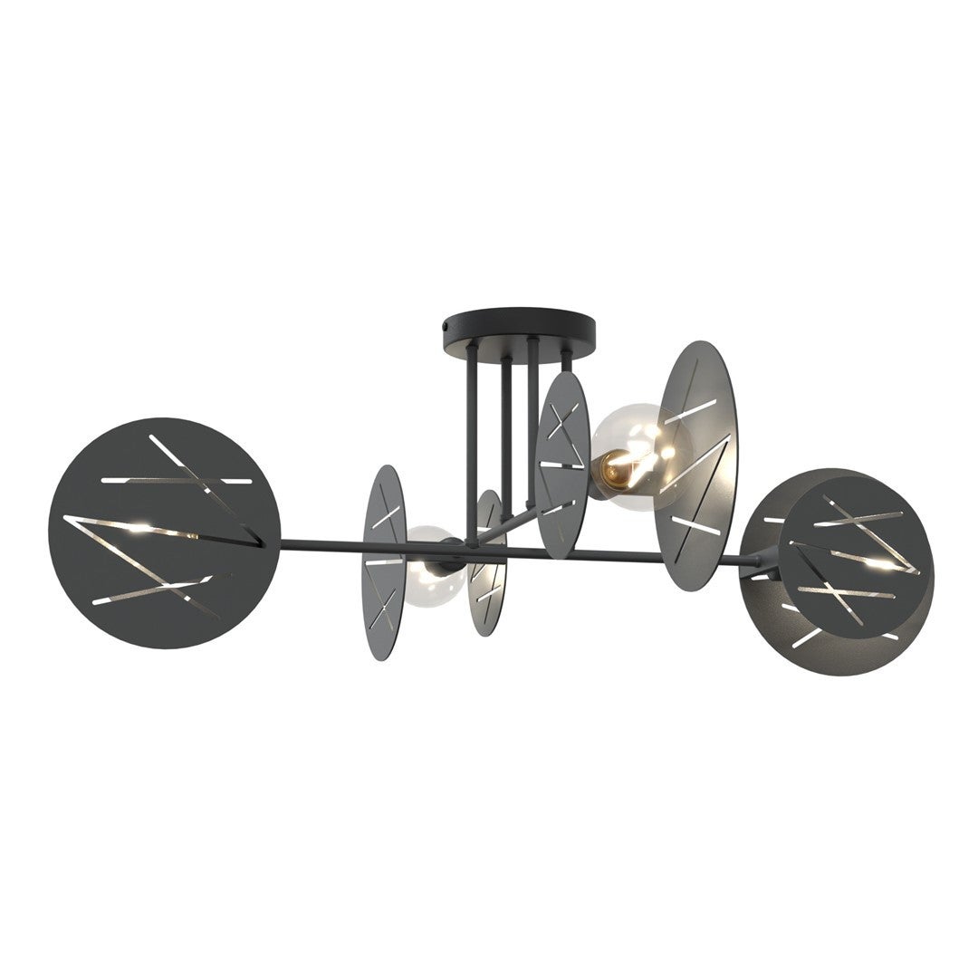 Lampa wisząca FRICK czarna 4xE27x20W metal wym:31x86x86cm IP20 Emibig