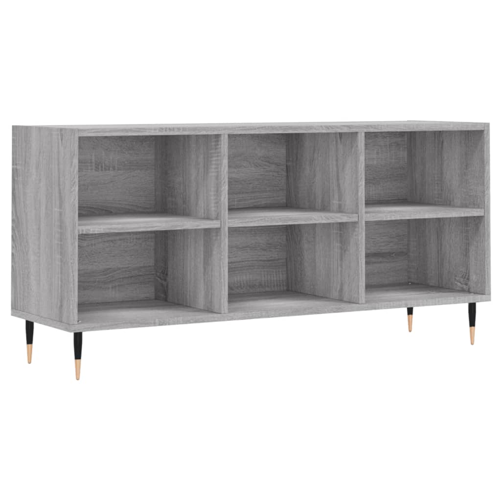 Meuble TV sonoma gris 103,5x30x50 cm bois d'ingénierie vidaXL - 2
