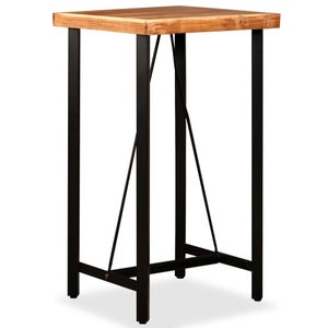 Table De Bar Blanche Avec étagères - 90x40x103,5 Cm, Bois D'ingénierie, Design Moderne Pour Cuisine/salon