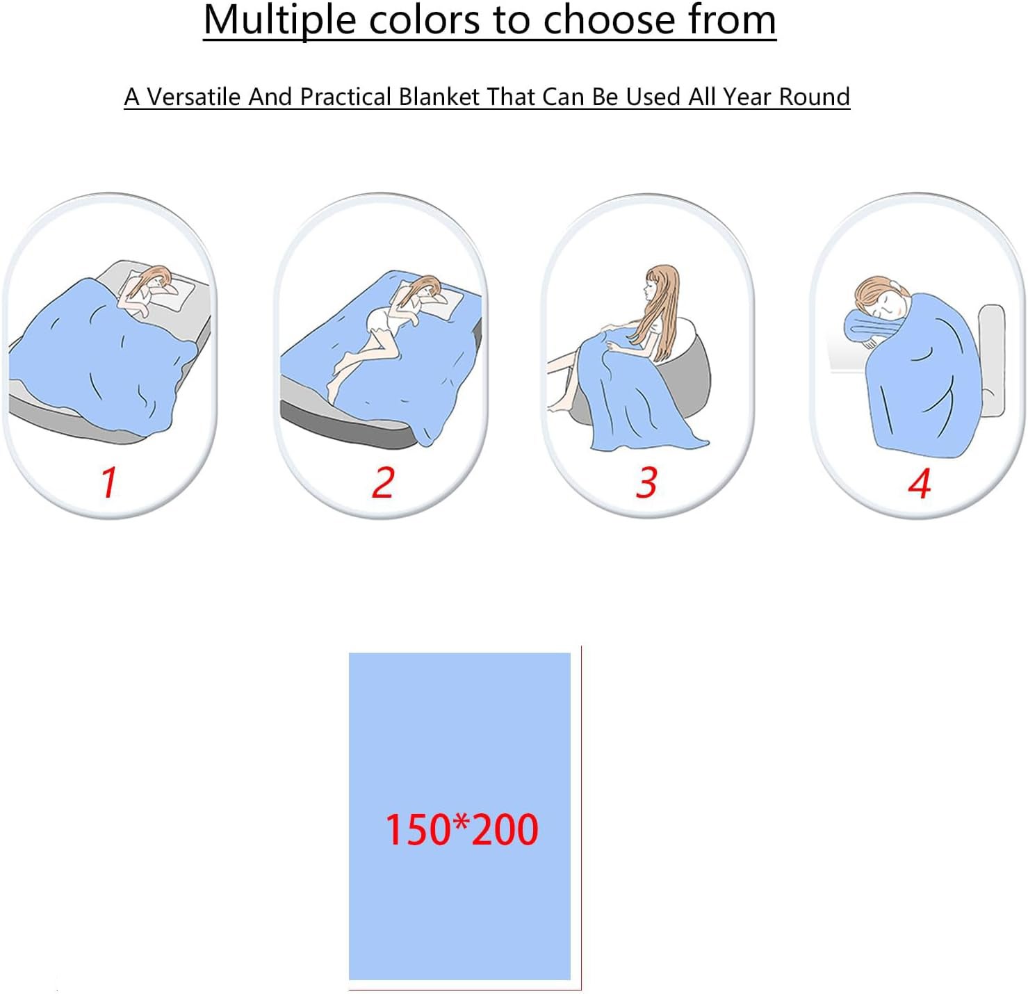 Plaid XL 150x200 cm Morbida e Calda BOSALONI HOME, ideale per Letto e Divano, Multiuso per Casa e Viaggio, Comfort Multi-Stagione – Azzurro Carta da Zucchero