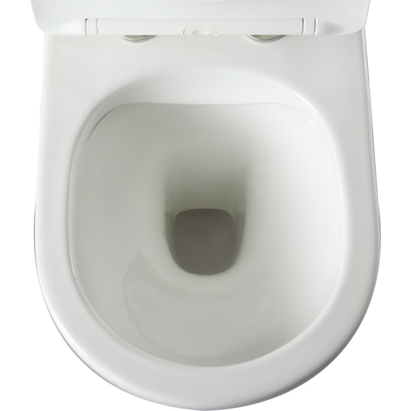 Pack WC suspendu avec lave-mains intégré + Cuvette gain de place sans bride corolla - 4