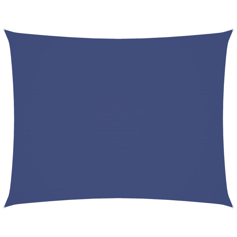 Prostokątny żagiel przeciwsłoneczny z niebieskiej tkaniny Oxford, 2,5 x 4 m, na taras ogrodowy