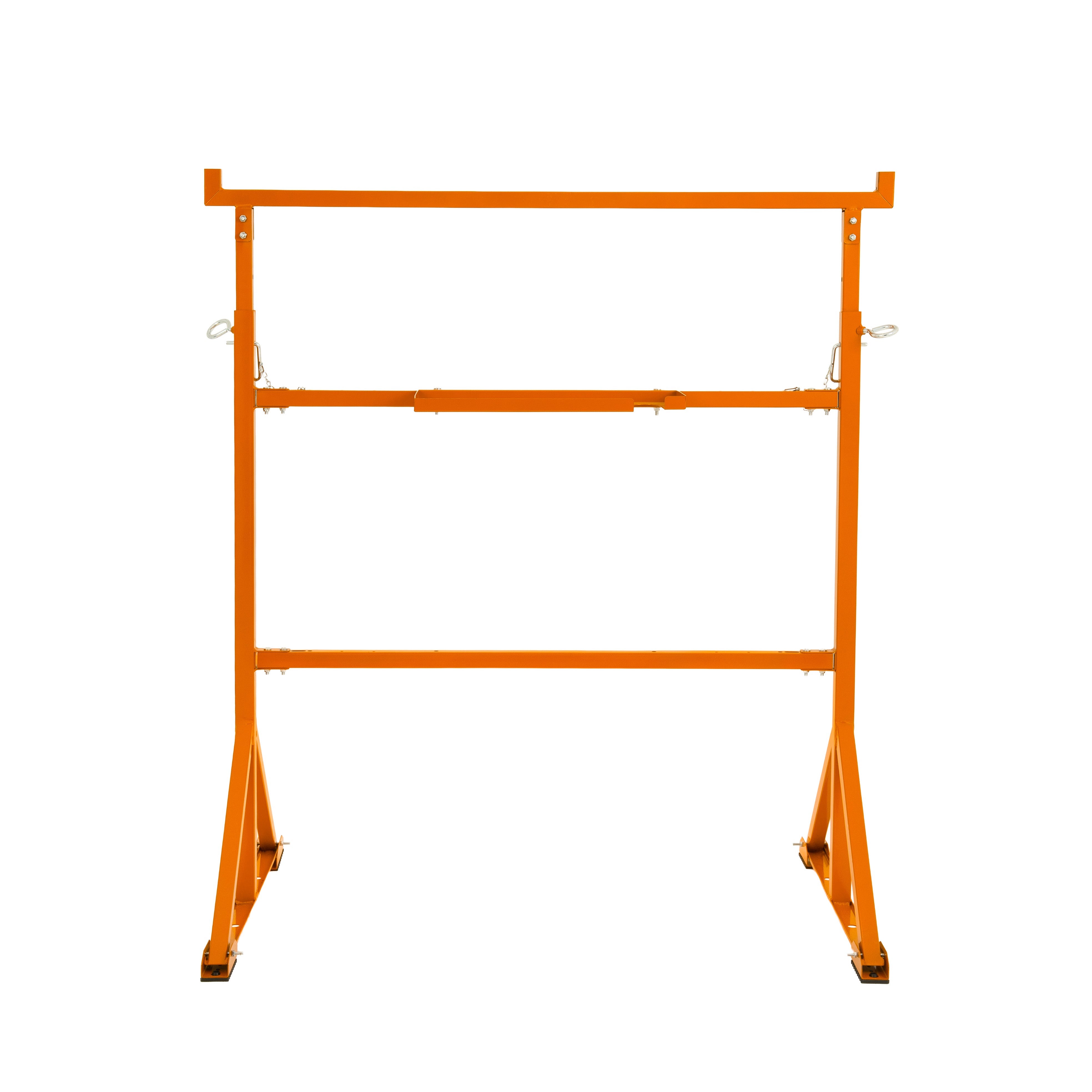 Monstershop Caballete De Obra 1 Unidad Regulable 200 Kg – Soporte De Trabajo Profesional Con Bandeja Portaherramientas Y Ganchos, Naranja , Leroy Merlin