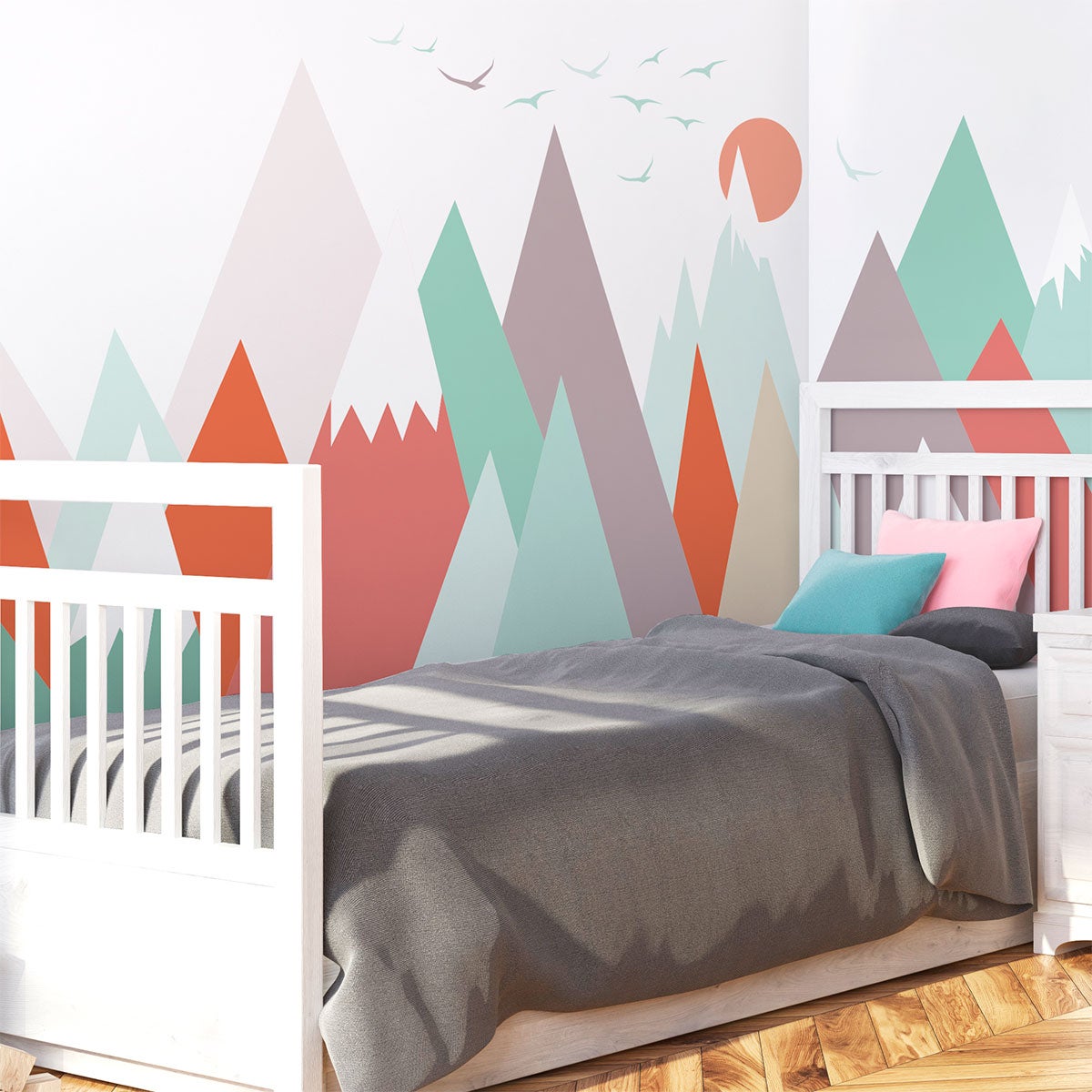 Adesivo bambino di montagna scandinavo melanika - Sticker adesivo - adesivi murali - 100x150cm - 8