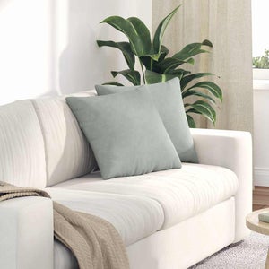 Set di 2 federe per cuscini in ecopelle a scacchi, 40 x 40 cm