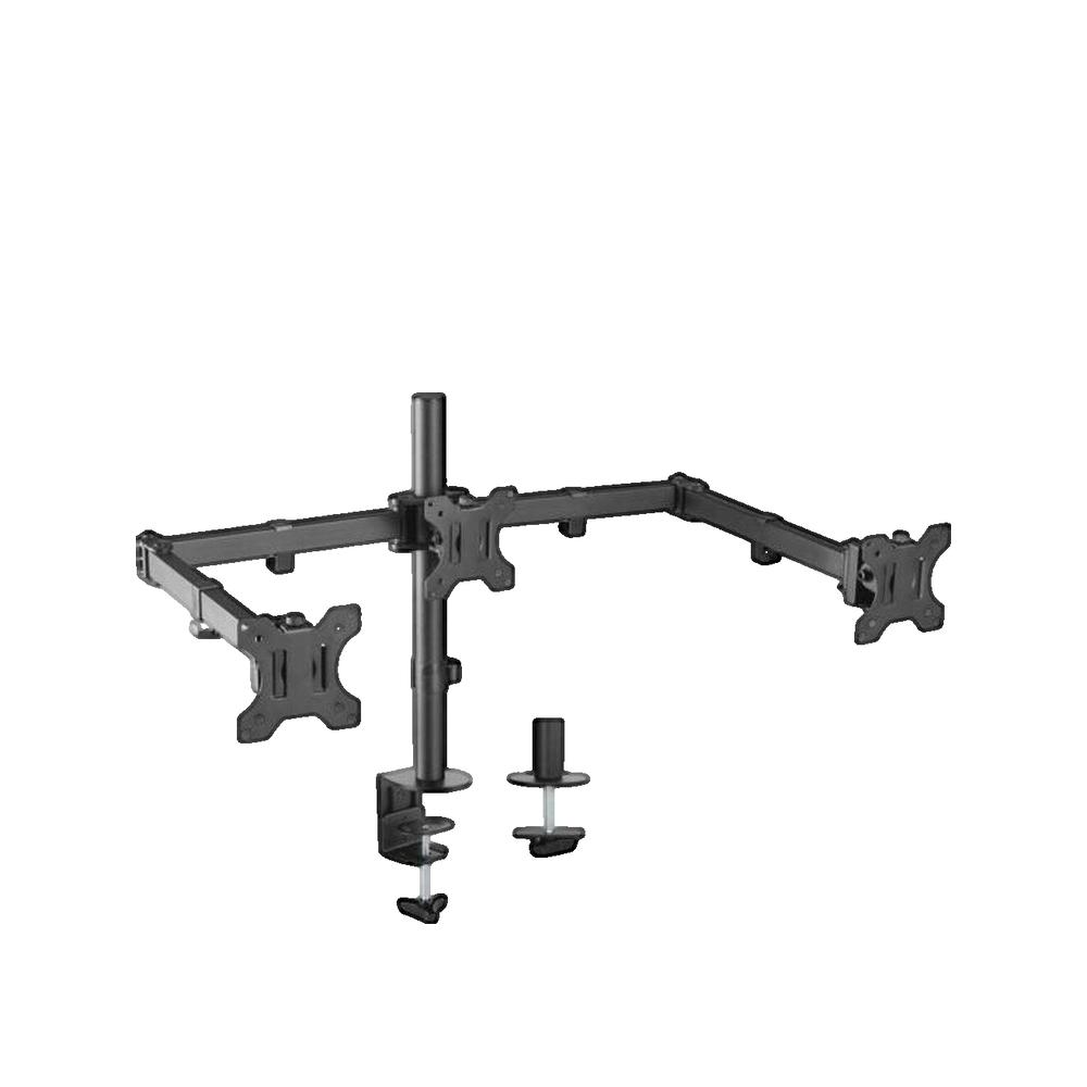 AISENS Soporte De Mesa Eco Giratorio E Inclinable Para 3 Monitores 7kg (3 Pivote - Imagen 4