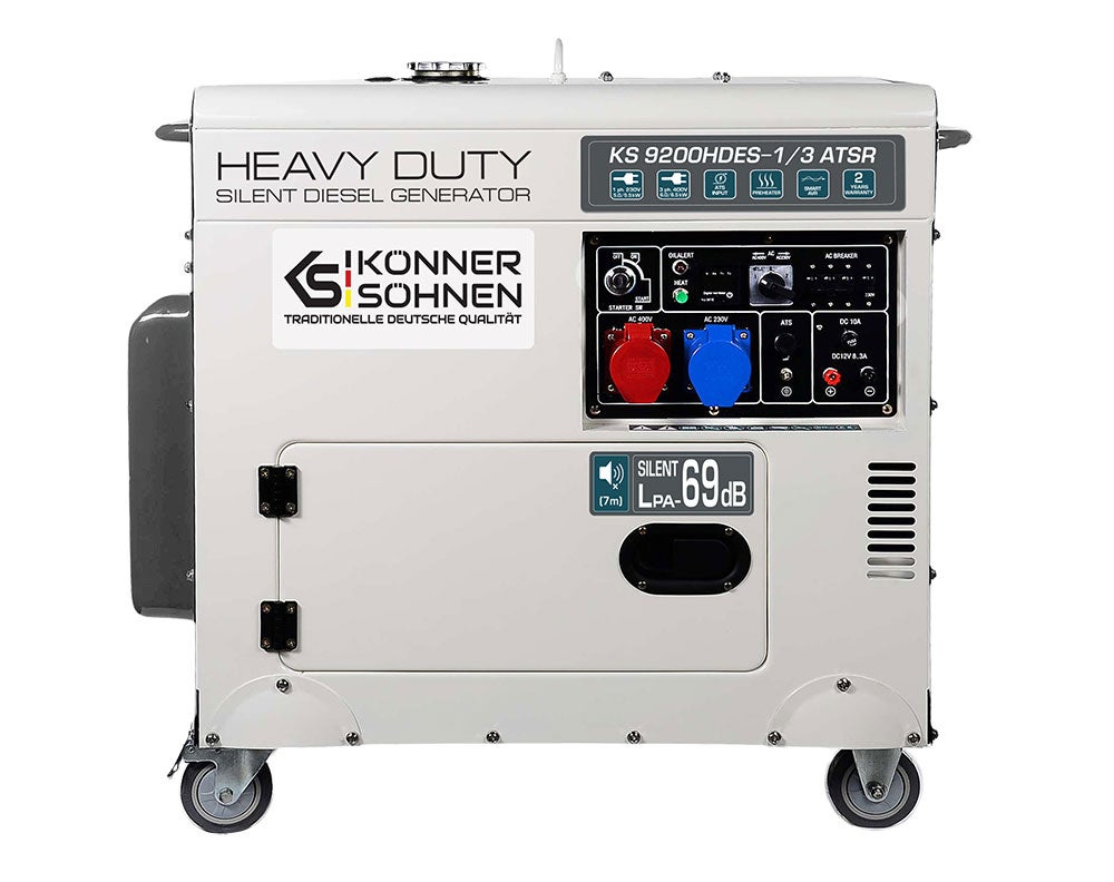 Generator diesla „Könner &amp; Söhnen” KS 9200HDES-1/3 ATSR (EURO V) Moc maks/nom (230V), kW 6.5/6.0