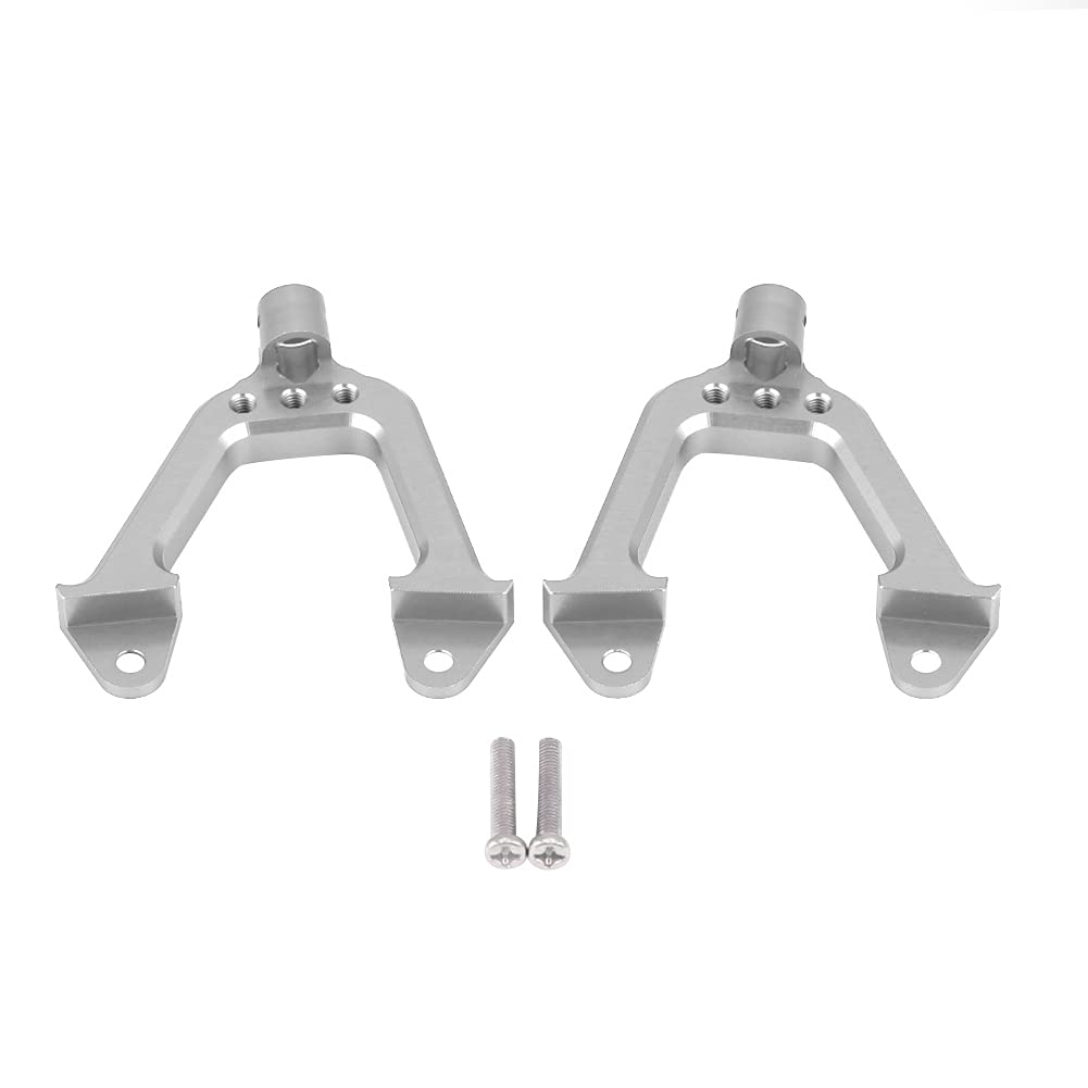 Staffa di sospensione anteriore per auto elettrica RC a quattro ruote motrici AXIAL SCX10 (SCX0011S argento) - 6