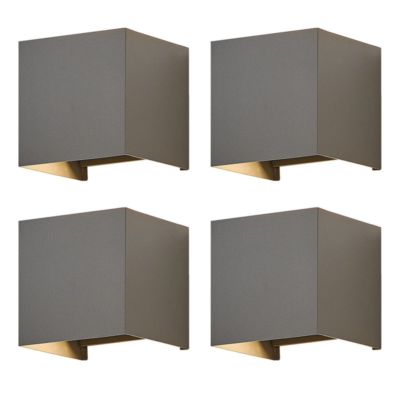 ZMH Kinkiet LED - 4ER Kinkiet zewnętrzny LED Kinkiet Reflektor 5W Ciepła biel Schody