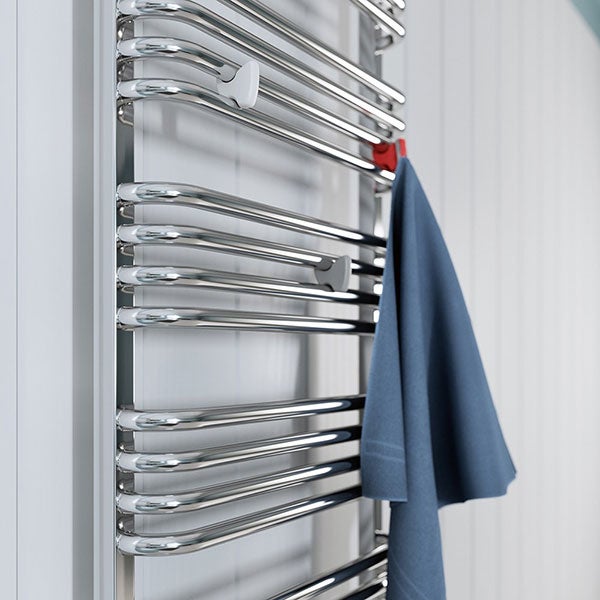 Sèche-serviette électrique chromé - (HxL) 1580x600 mm - 600 Watts - 600 Watt - ALE1580-600E8CRO - 5