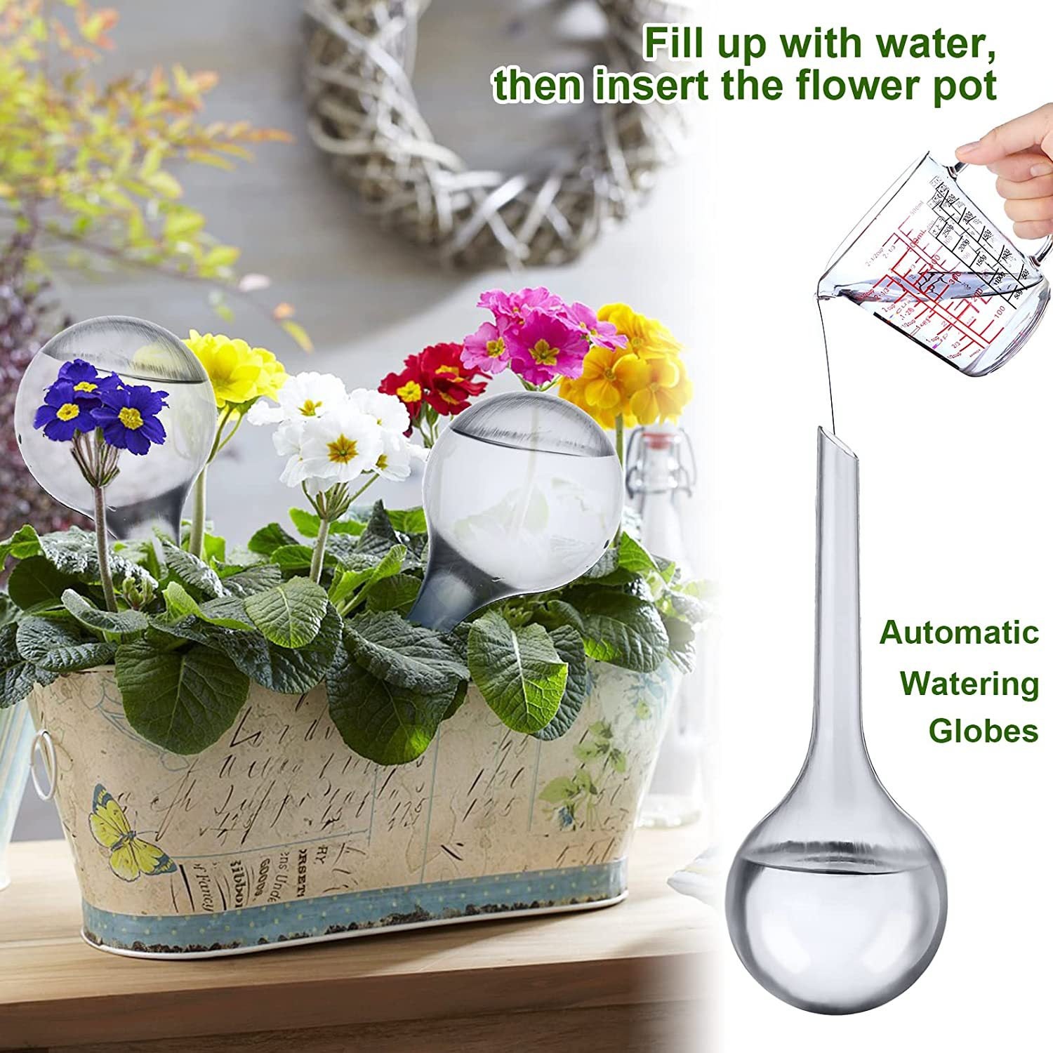 10 Pièces Boules d'Irrigation pour Plantes, Arrosage Goutte à Goutte Automatique pour Plantes, Système-d'Arrosage. - 2