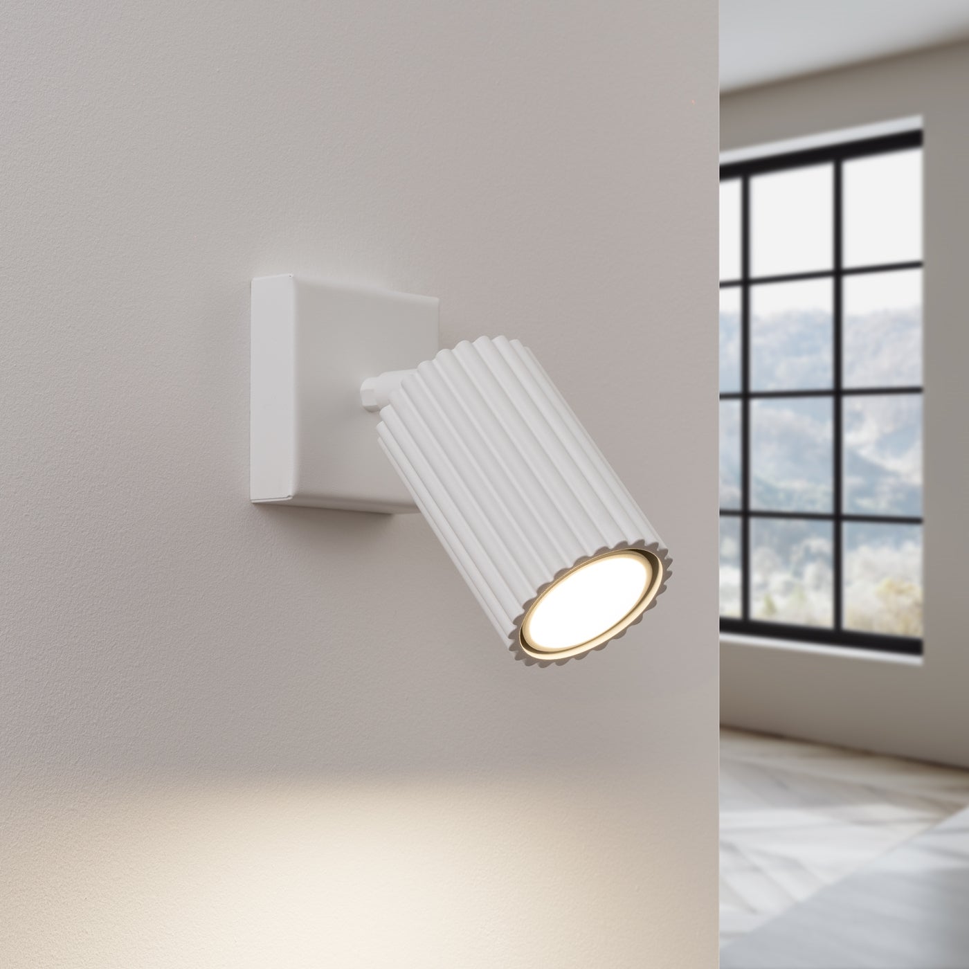 Kinkiet GLOOW biały LED 3000K - 8x16x16cm Sollux