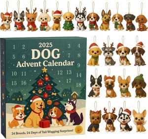 Calendrier De L’Avent Noël 2025 En Acrylique – 24 Décorations Animaux 2D, Pour Porte, Mur, Couronne