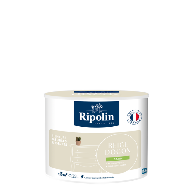 Peinture de relooking pour meubles & objets Satin Beige Dogon 0,25L