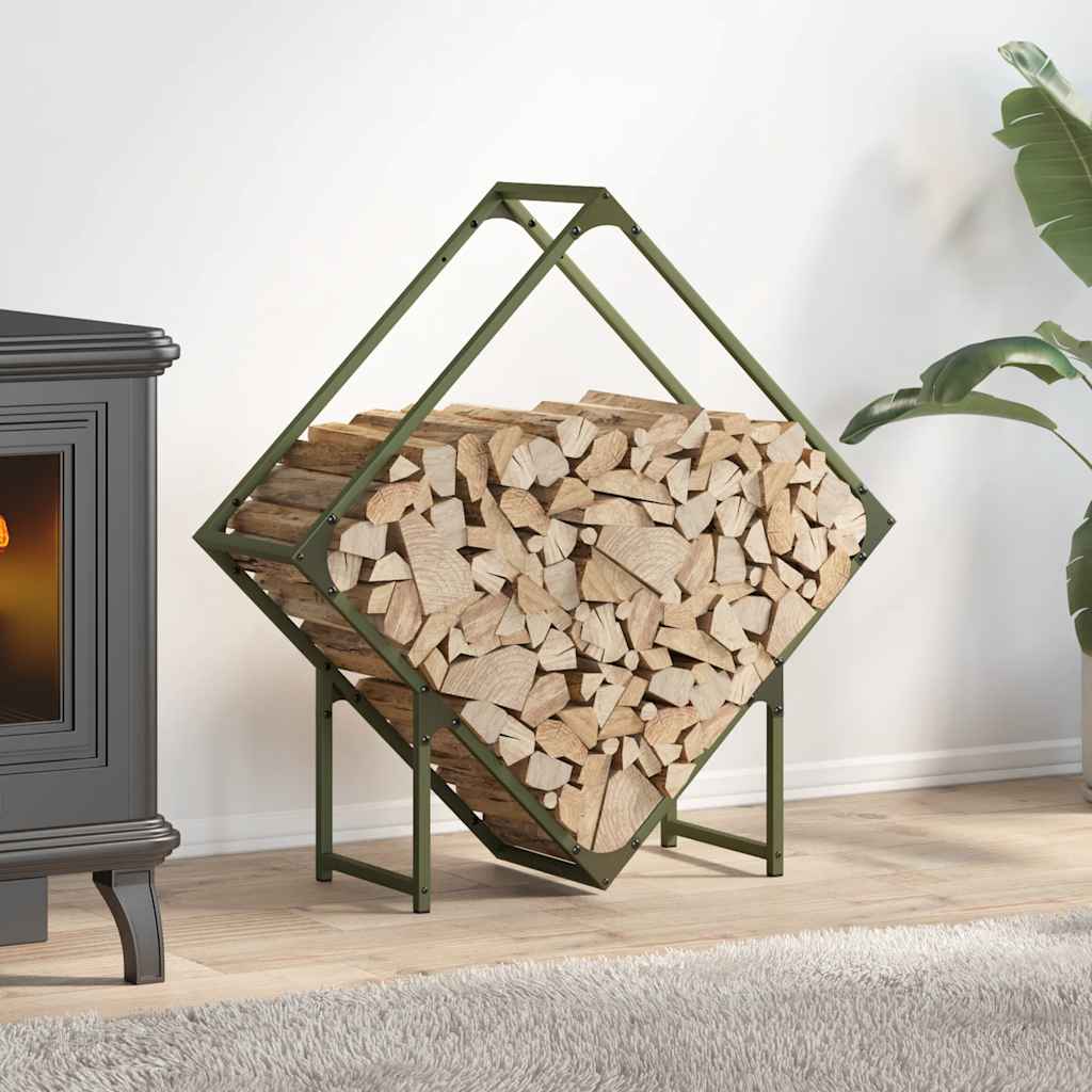 Portant De Bois De Chauffage VidaXL 60x40x60 Cm En Acier Résistant Aux Intempéries - Support Bûches Pour Cheminée