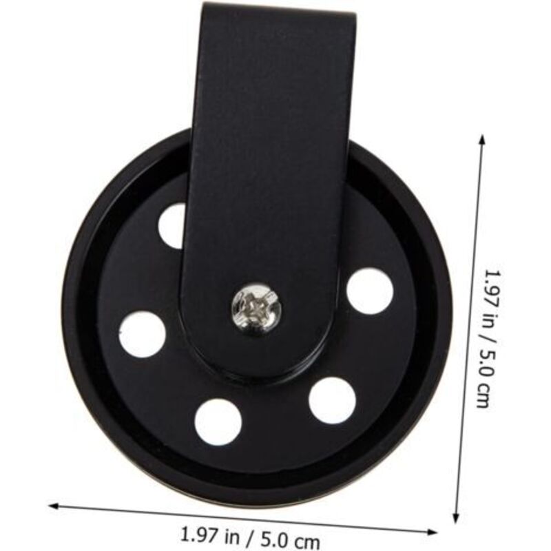 （2 Pièces ）Accessoires D'éclairage Suspension Poulie Roue Appliques Murales Noires Lampe Murale Roue En Fer Roue Rétro Corbeaux Roues De Chariot ,5 c - 2