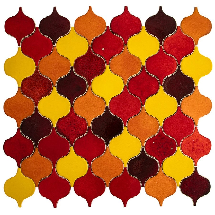 Carreaux Muraux Marocains 20x20 - Lot De 12 - Céramique Brillante - Multicolore