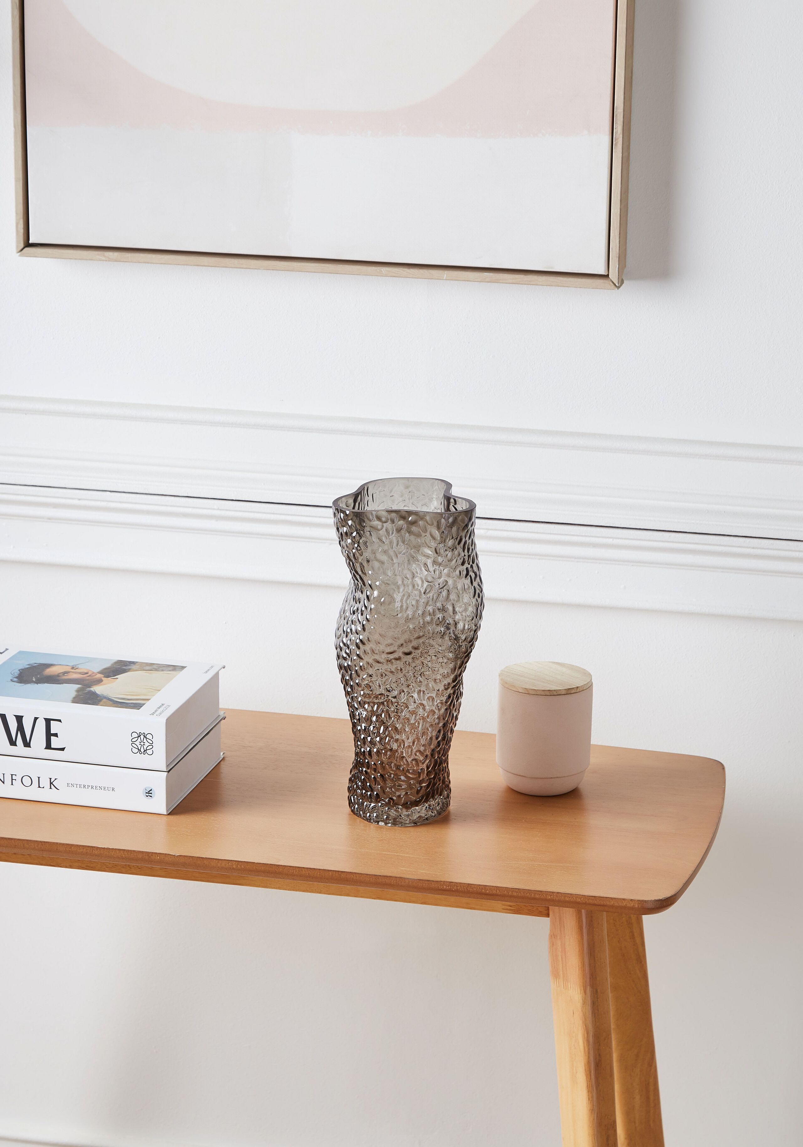 Vase à fleurs DYTIKO Verre 31 cm Gris - 4