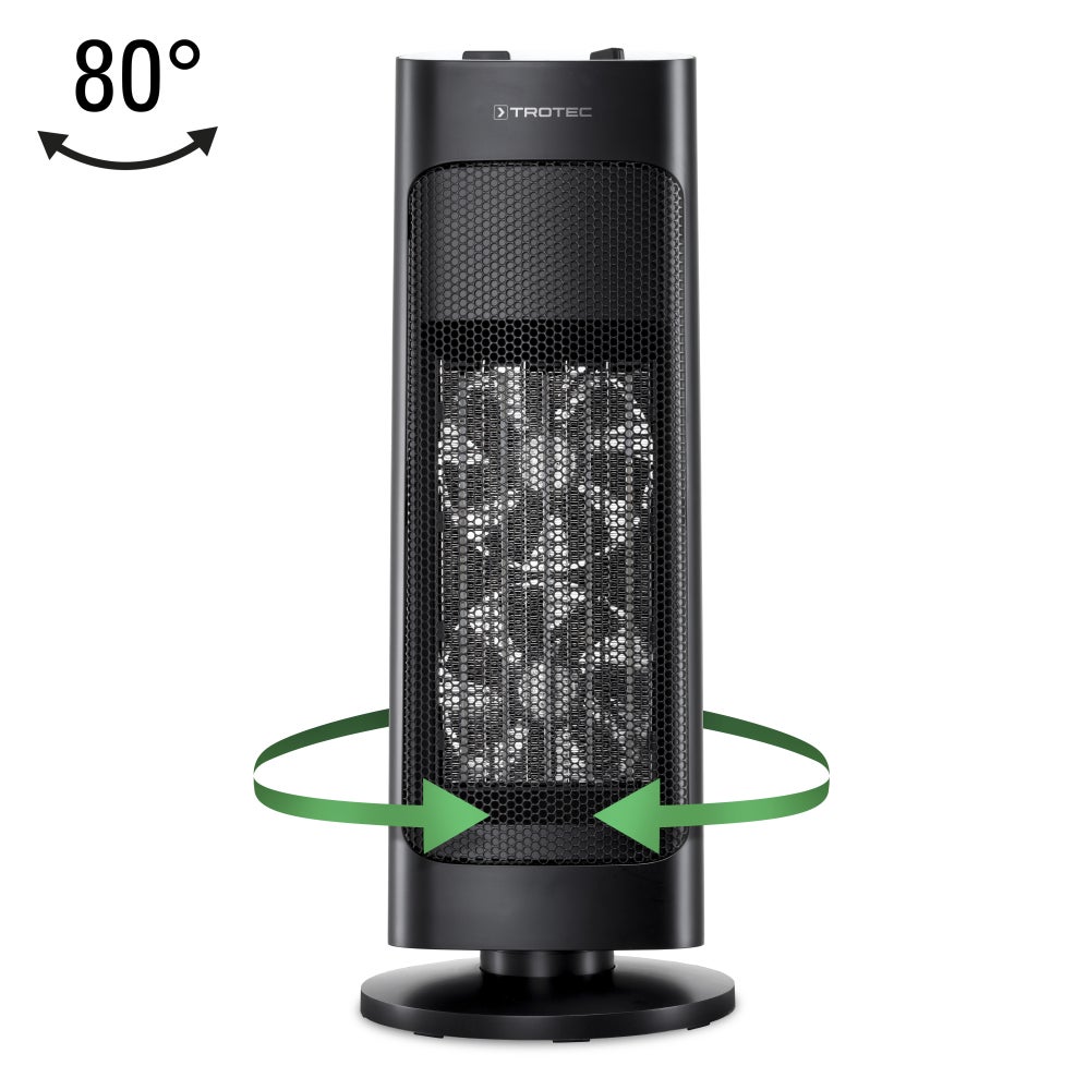 TROTEC Chauffage soufflant céramique TFC 20 E, 2000 W, radiateur d'appoint mobile, chauffage portatif, tour - 3