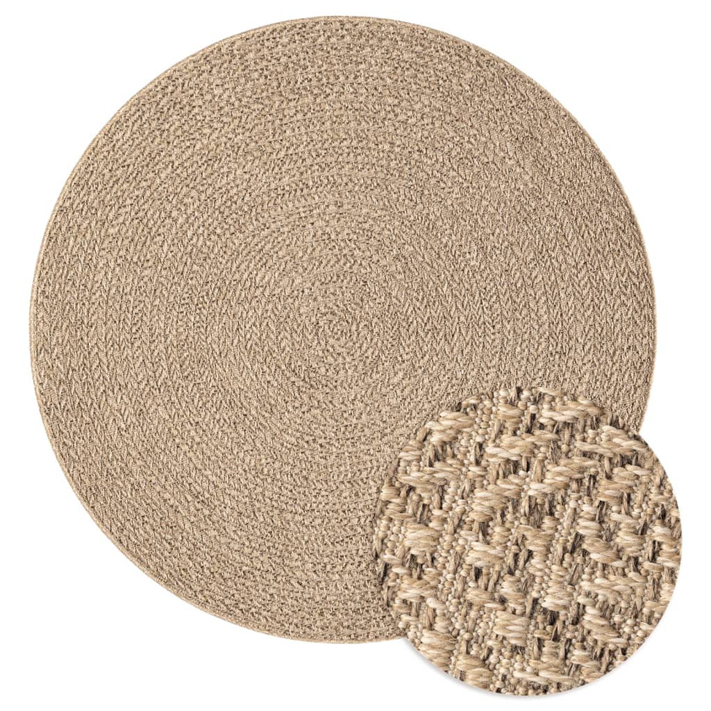 Alfombra para interior y exterior con aspecto de yute de 160 cm