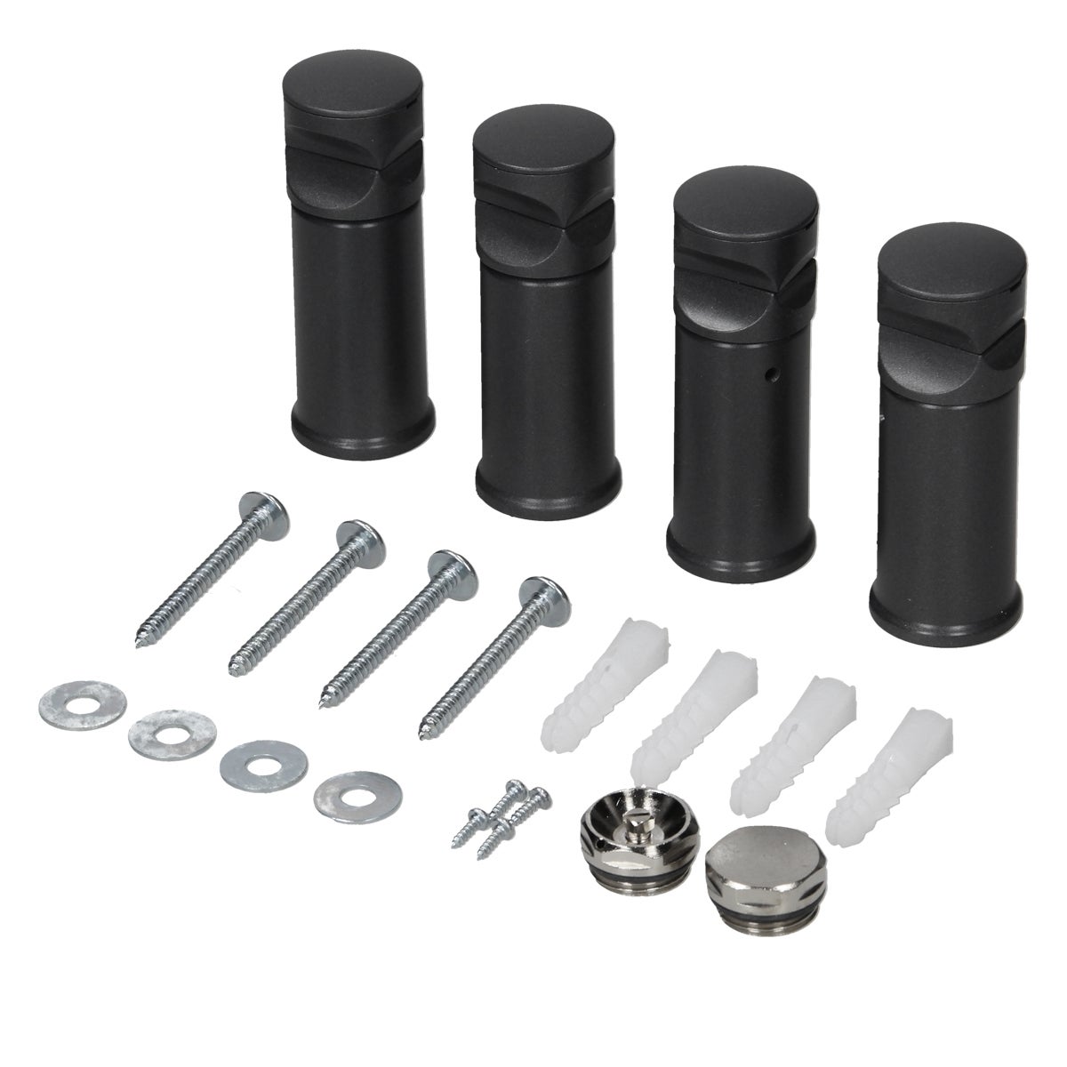 Wspornik montazowy LuxeBath do grzejników lazienkowych - antracyt - do modeli prostych i zakrzywionych - material montazowy, wspornik zawieszenia,