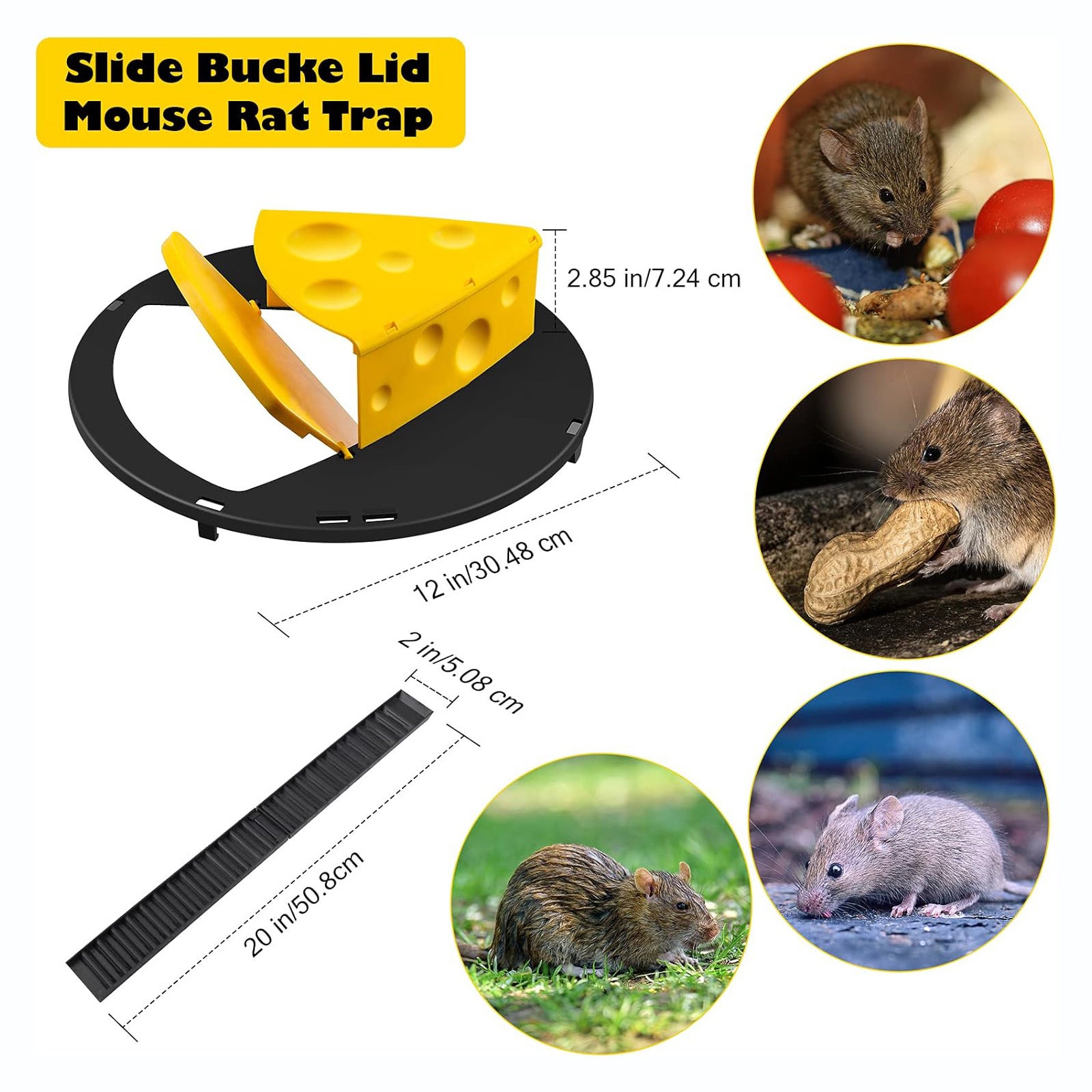 Piège à Souris Humanisé WAKANA - Capture Vivante Sans Cruauté, Sans Poison, Réutilisable - Pour Maison, Cuisine, Jardin (lot De 2)