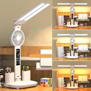 Lampada Da Tavolo LED Dimmerabile Senza Fili - 4 Modalità Luce, Timer, Porta USB, Per Studio O Letto