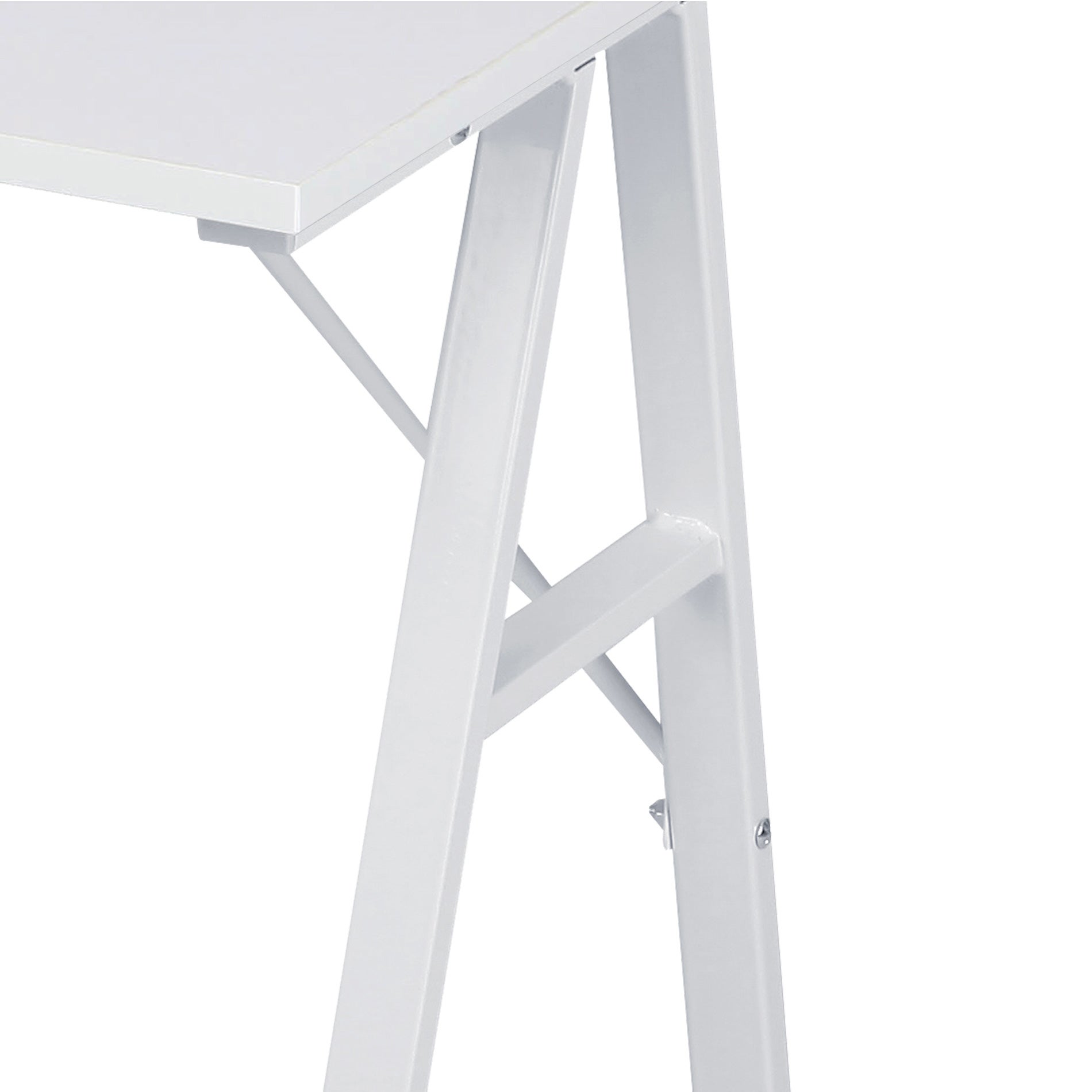 Rebecca Mobili Table d'ordinateur pour PC en Bois Acier blanc Bureau de jeu de style Moderne - 3
