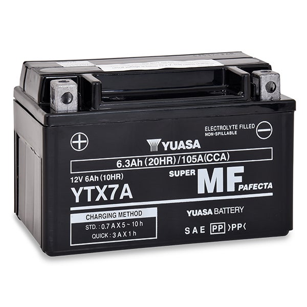 Batería Yuasa YTX7L-BS Para Moto | 12V 6 Ah | Sin Mantenimiento | Compatible Con KYMCO Meteorit 125 Y Más