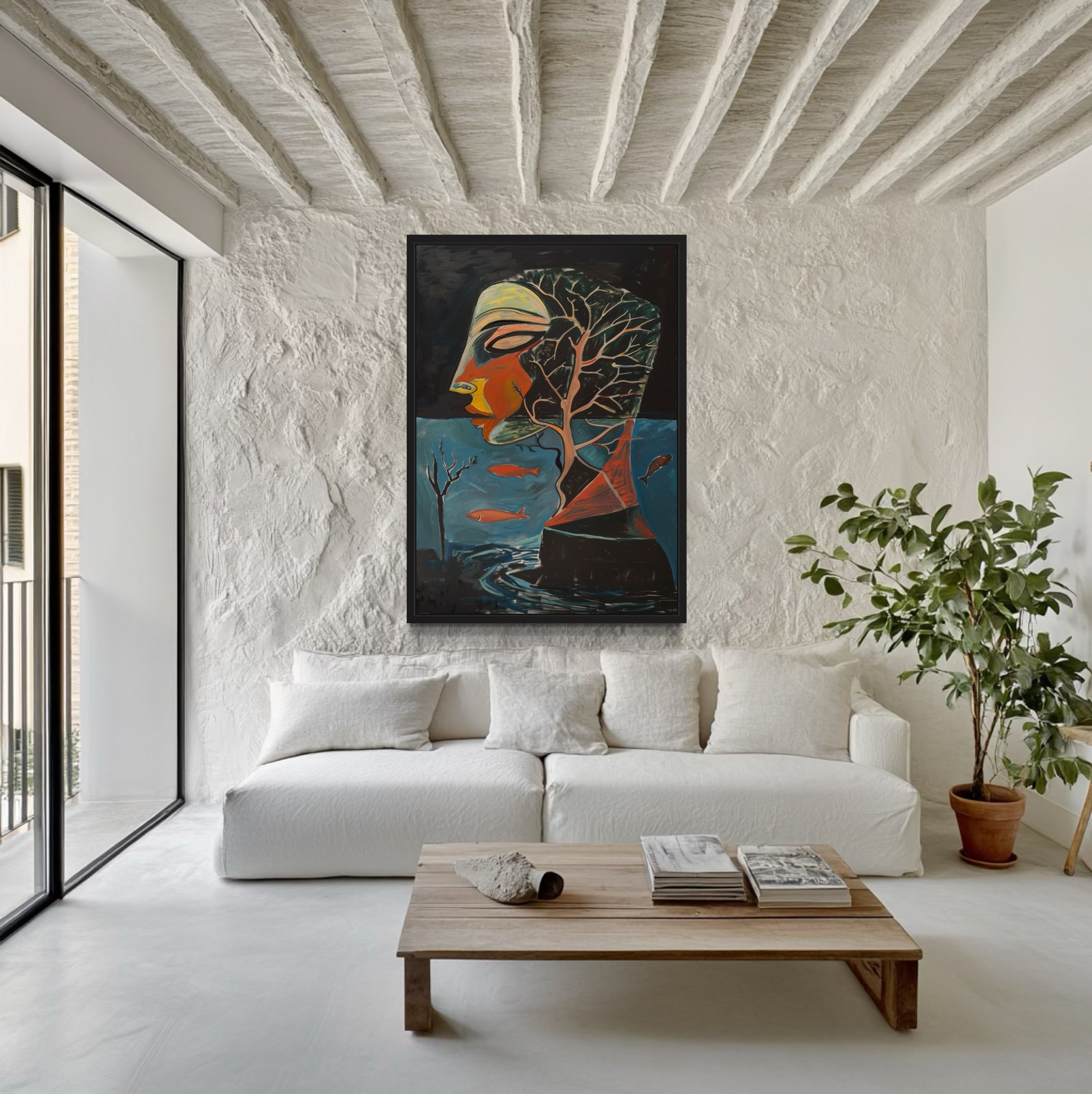 Estampe à encadrer, 50 x 70 cm. POLARTE - Racines du silence : Échos de l'eau et de l'âme - 6