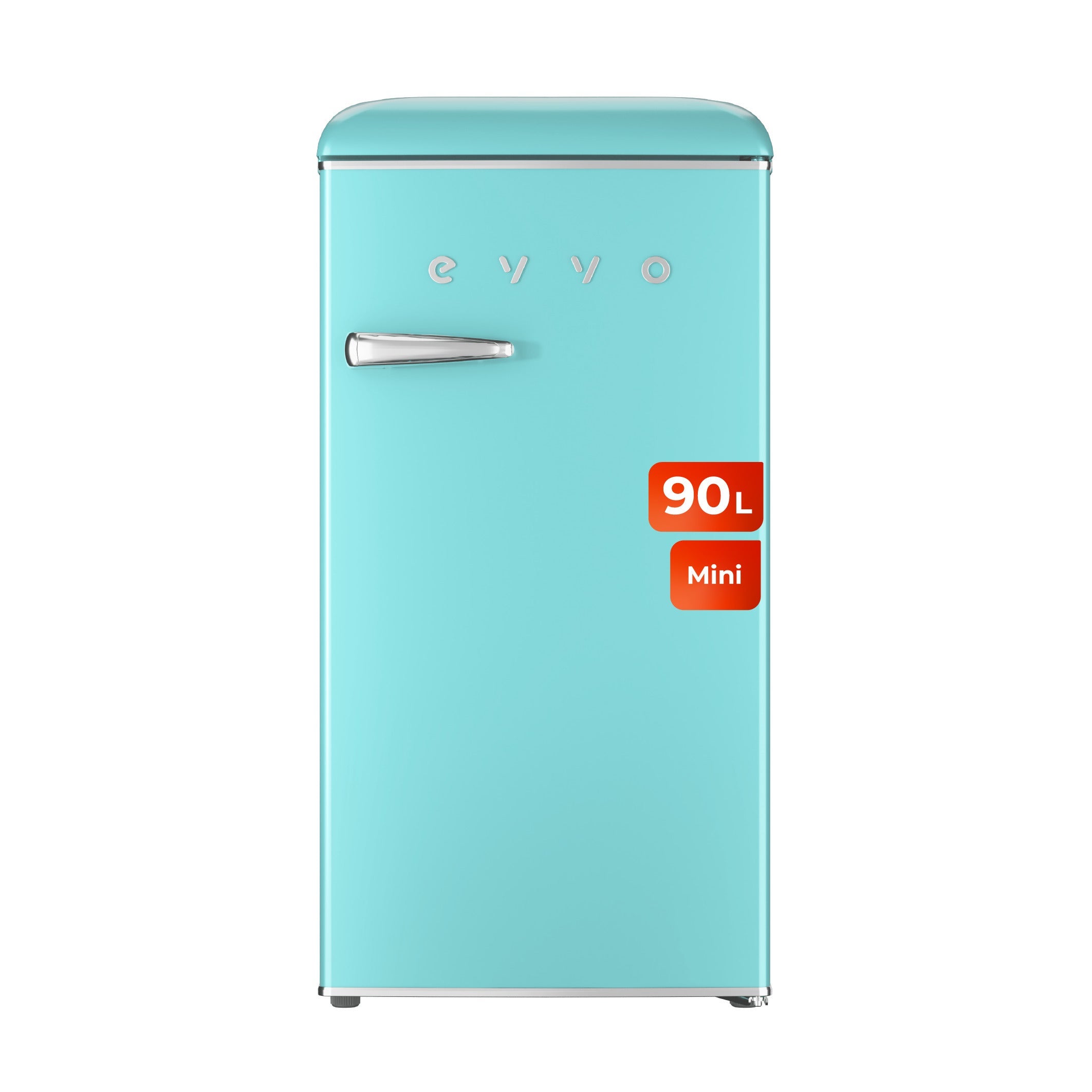 Evvo Azul Pastel Frigorífico Mini F26 Retro, 95 Litros, Diseño Vintage, Bajo Consumo, Silencioso - Imagen 3