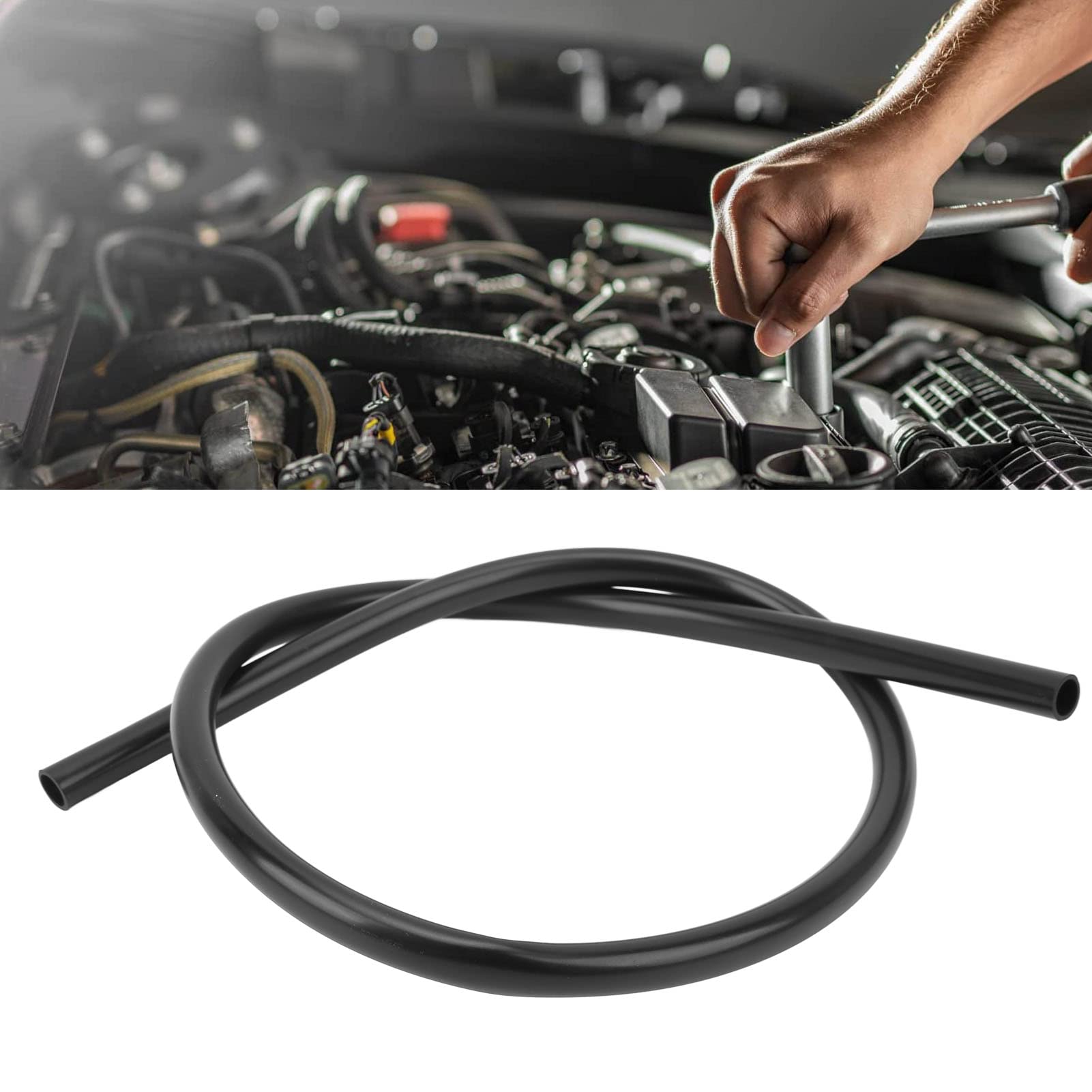 Tuyau Silicone Noir 1m - Diamètre Intérieur 10 à 25mm, Résiste à 200°C