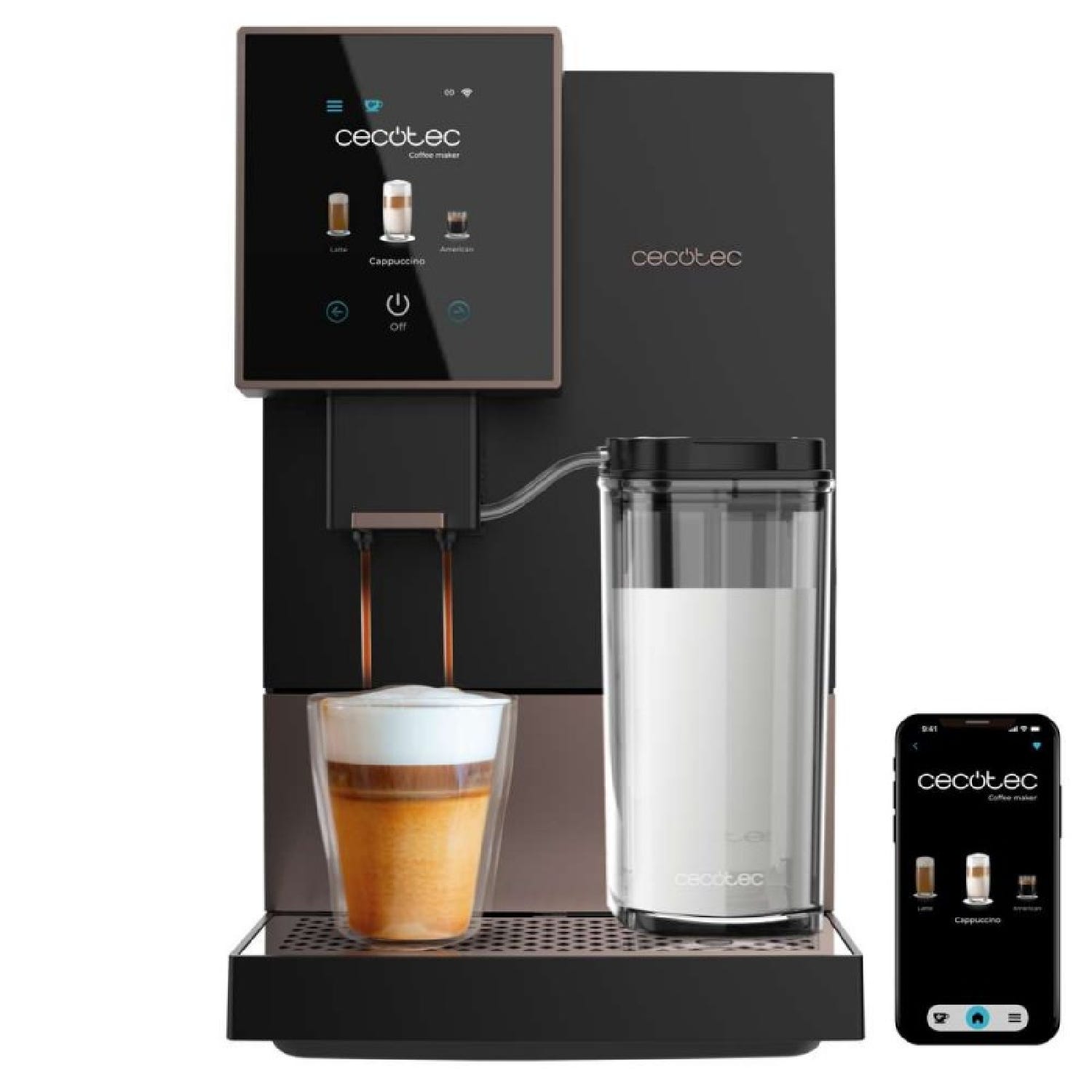 Cecotec Cafetera superautomática Cremmaet Compactccino Connected Black ...
