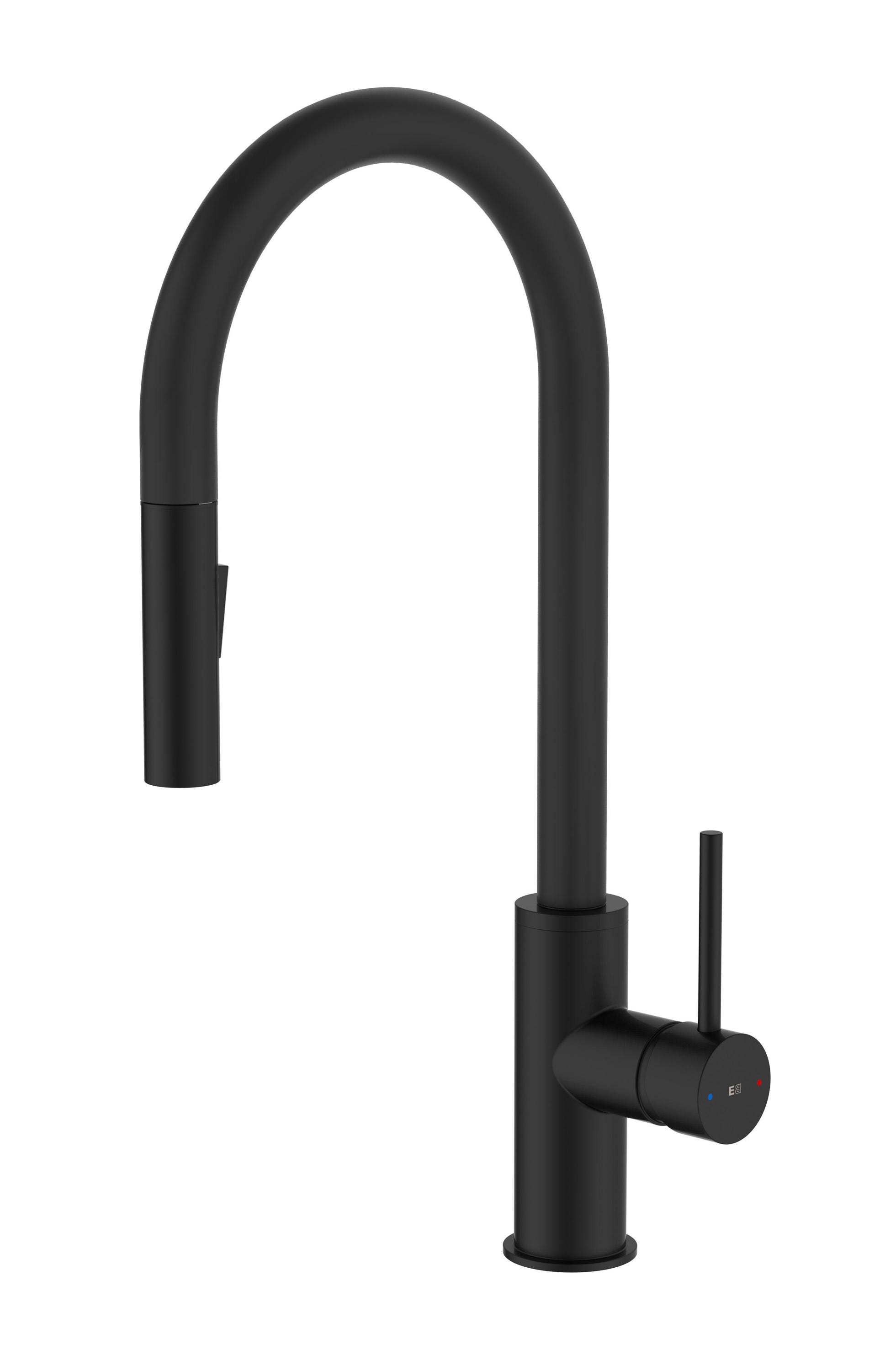 Bateria kuchenna z wyciąganą wylewką czarna ESSEBAGNO Foga