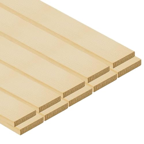 Listelli Legno Massello Abete 10x50x1000 Mm - Confezione Da 10 Pezzi Con Smusso, Made In Italy - Foto 11