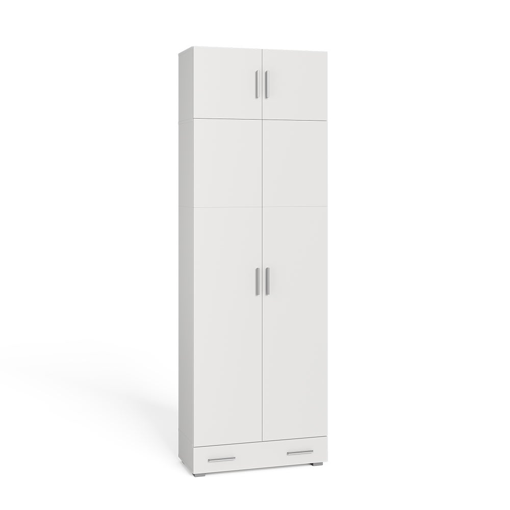 Vicco Półka na akta Frank, Biały, 80 x 182.4 cm z nadstawką i szufladą