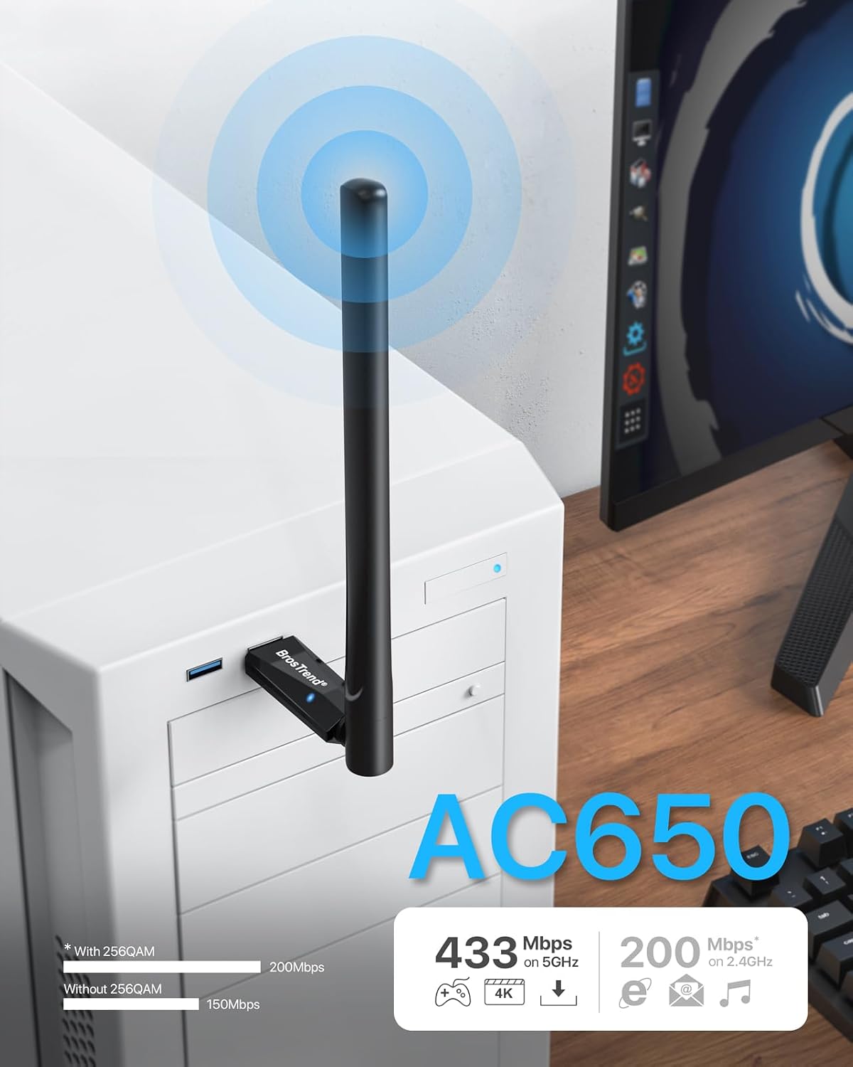Usb Wi Fi Raspberry Pi Clé USB WiFi Linux 650Mbps pour Ubuntu, Mint, Kali, Debian, Kubuntu ...