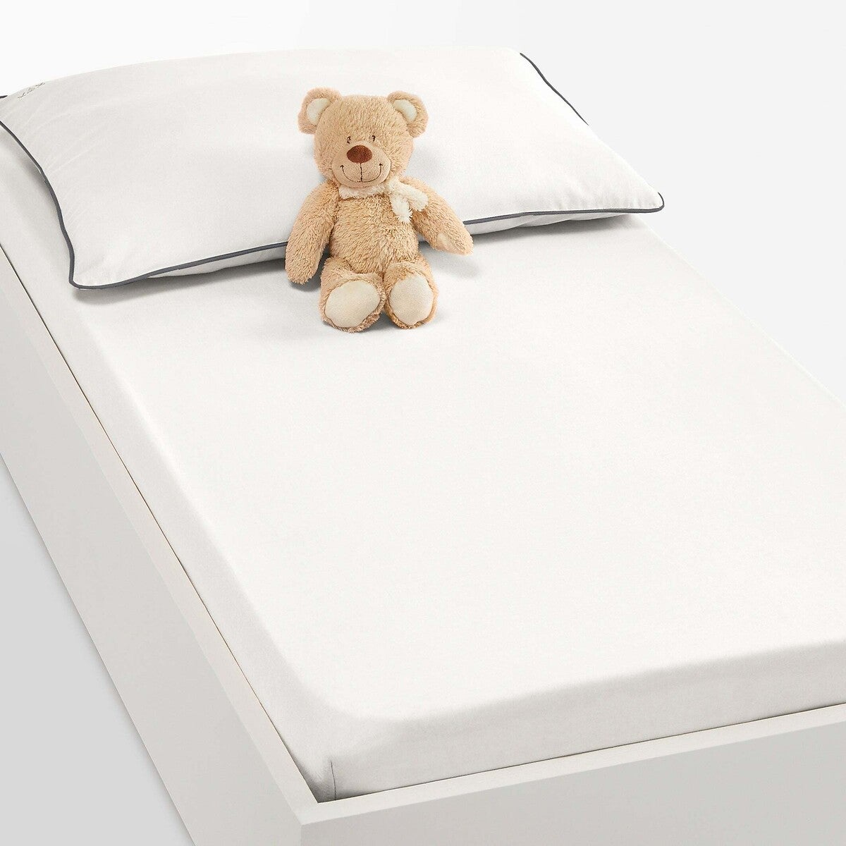 Jollein Drap-Housse Cotton Blanc 70x140cm - Pour Lit Enfant
