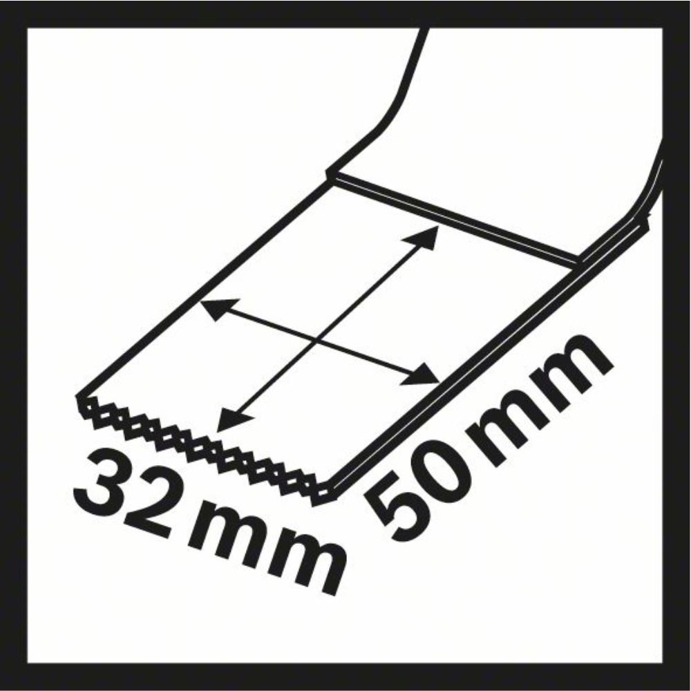 Brzeszczot do piły Bosch PAIZ 32 AT z węglika spiekanego 32 mm głębokość cięcia 50 mm - 4