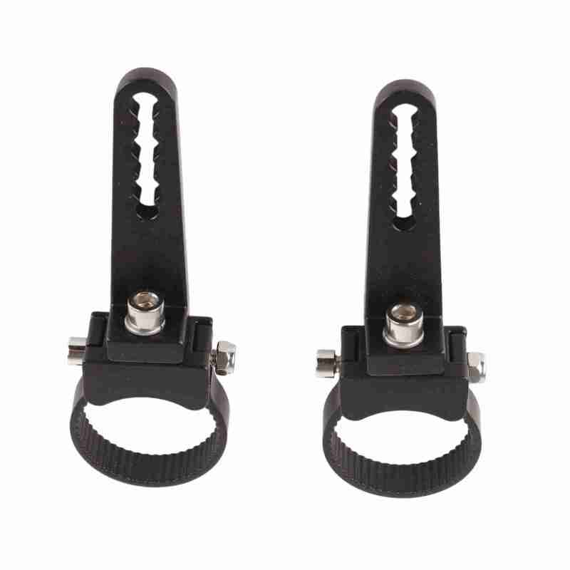 Lot de 2 colliers de fixation en aluminium noir pour barre lumineuse à ...