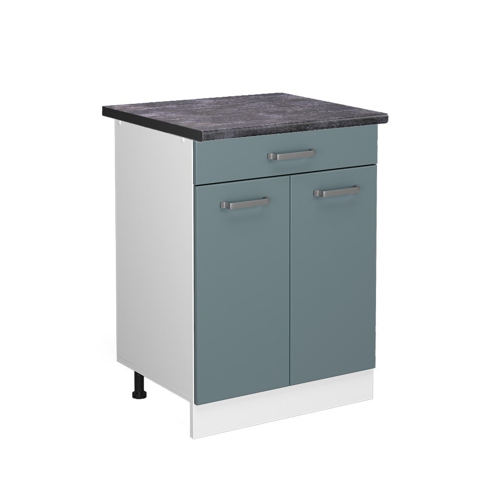 Vicco Szafka dolna do kuchni R-Line, Niebiesko-szary, 60 cm z szufladą, BP Antracyt