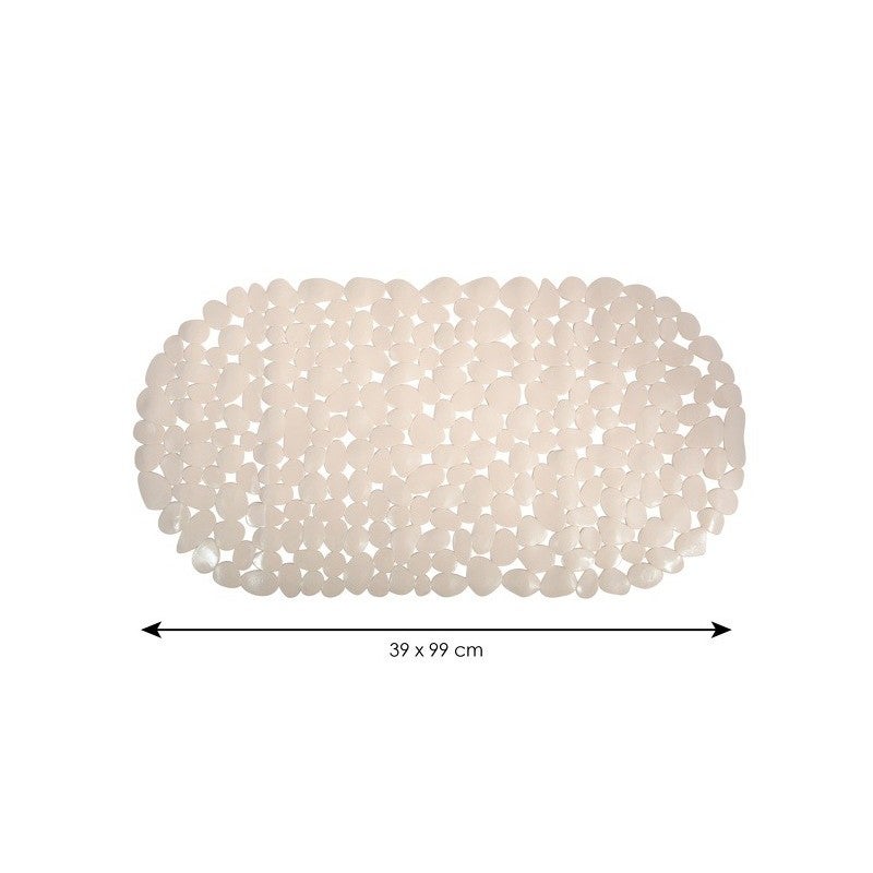 Tapis Fond de baignoire PVC GALETS 39x99cm Beige MSV - 2
