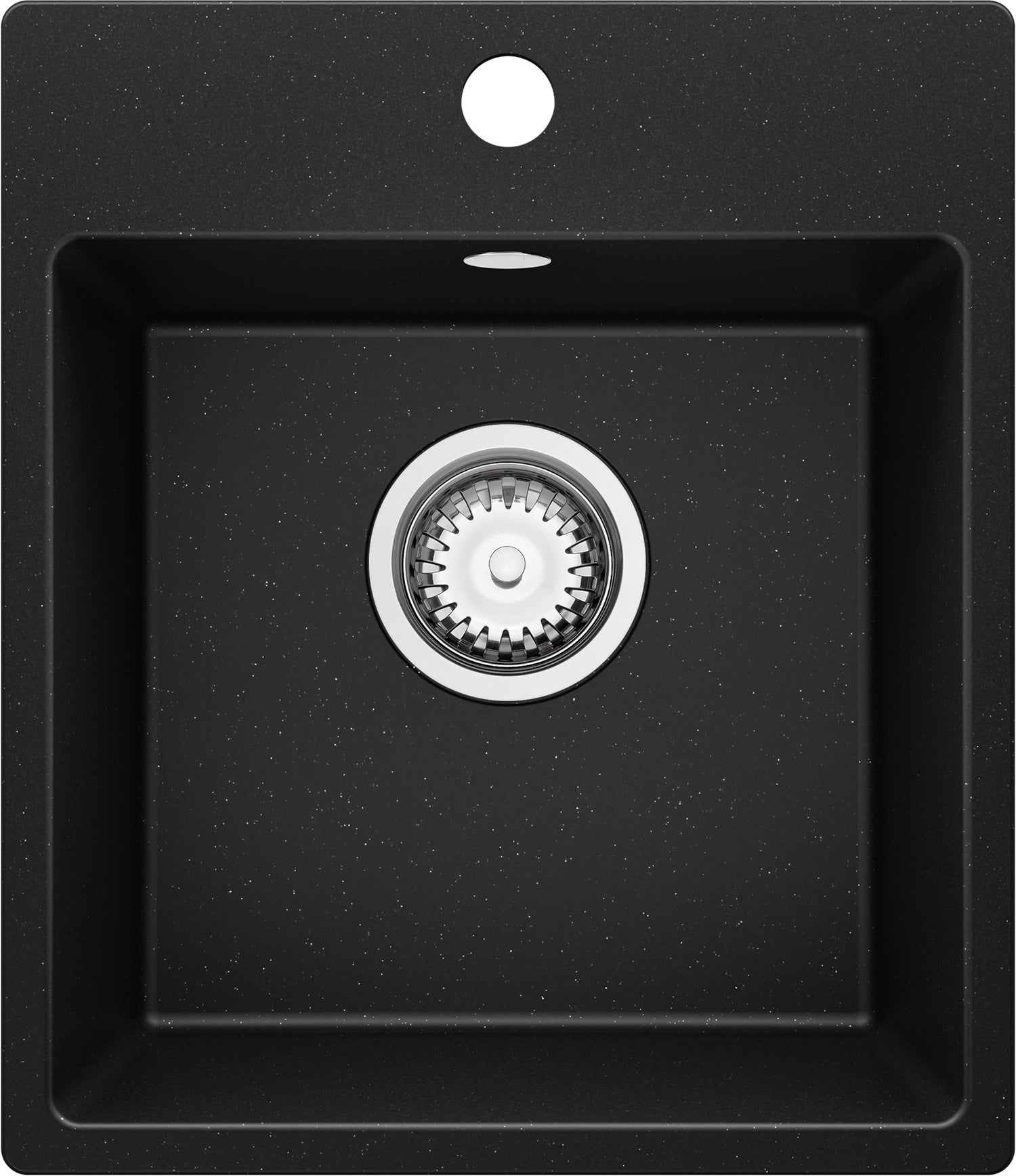 Evier Cuisine en Granit Noir Métallisé 38x44cm, Lavabo 1 bac + Kit de Vidage, Évier à Encastrer au meuble 40cm - Riga Easy PRIMAGRAN - 2