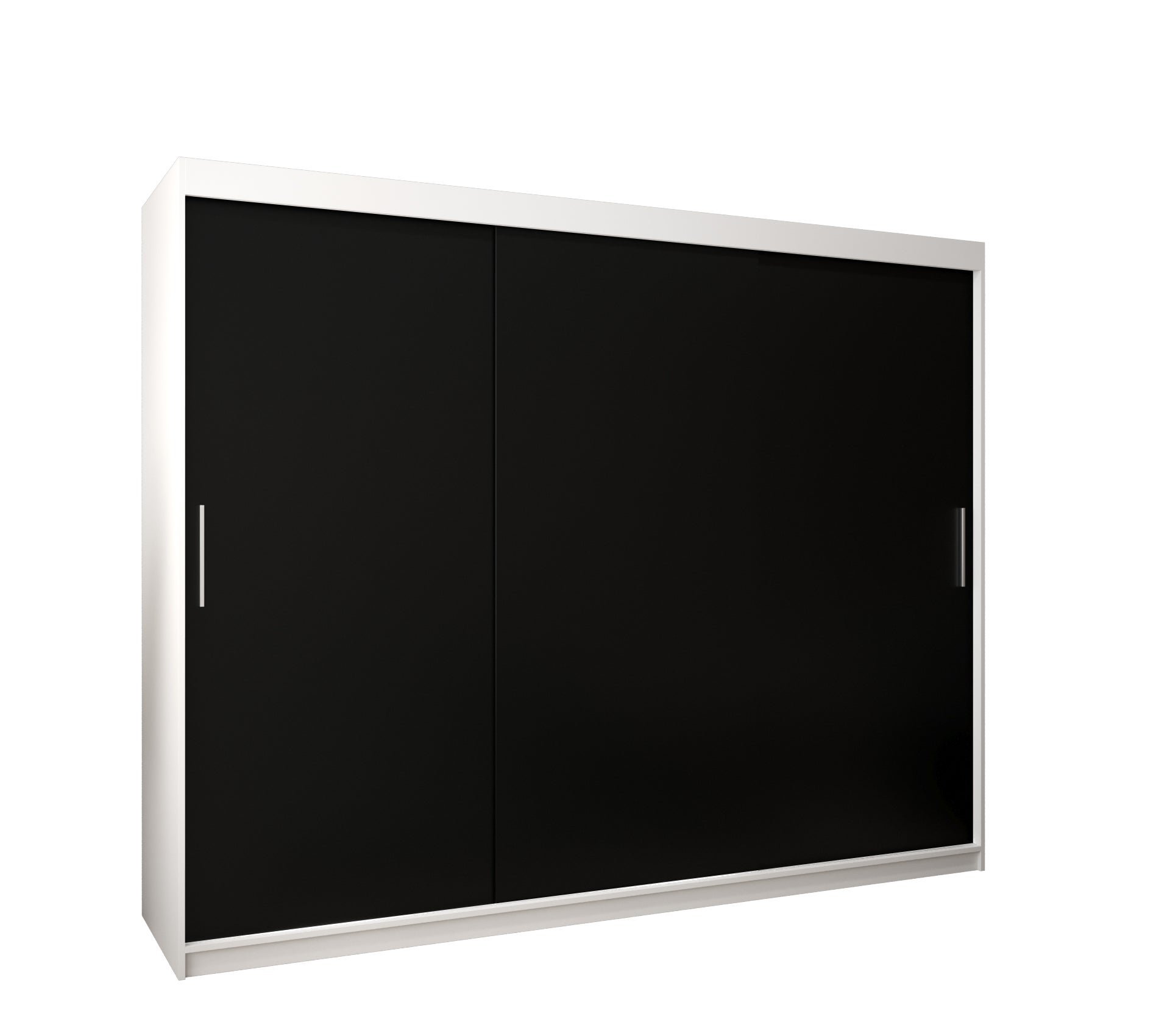 Szafa przesuwna garderoba TOKYO 250 x 62 x 200 cm Biały + Czarny - Abiks Meble