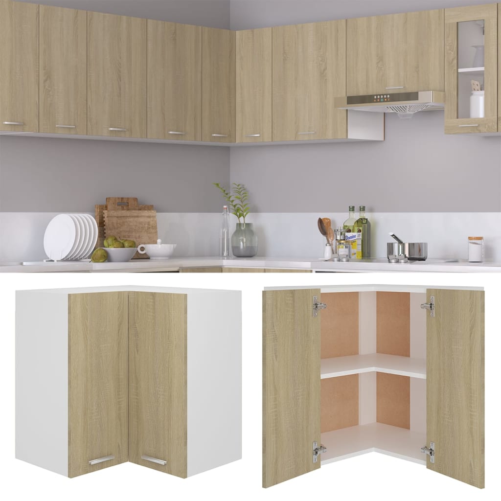 Mueble alto esquinero de cocina - módulo cocina roble sonoma 57x57x60 cm madera de ingeniería